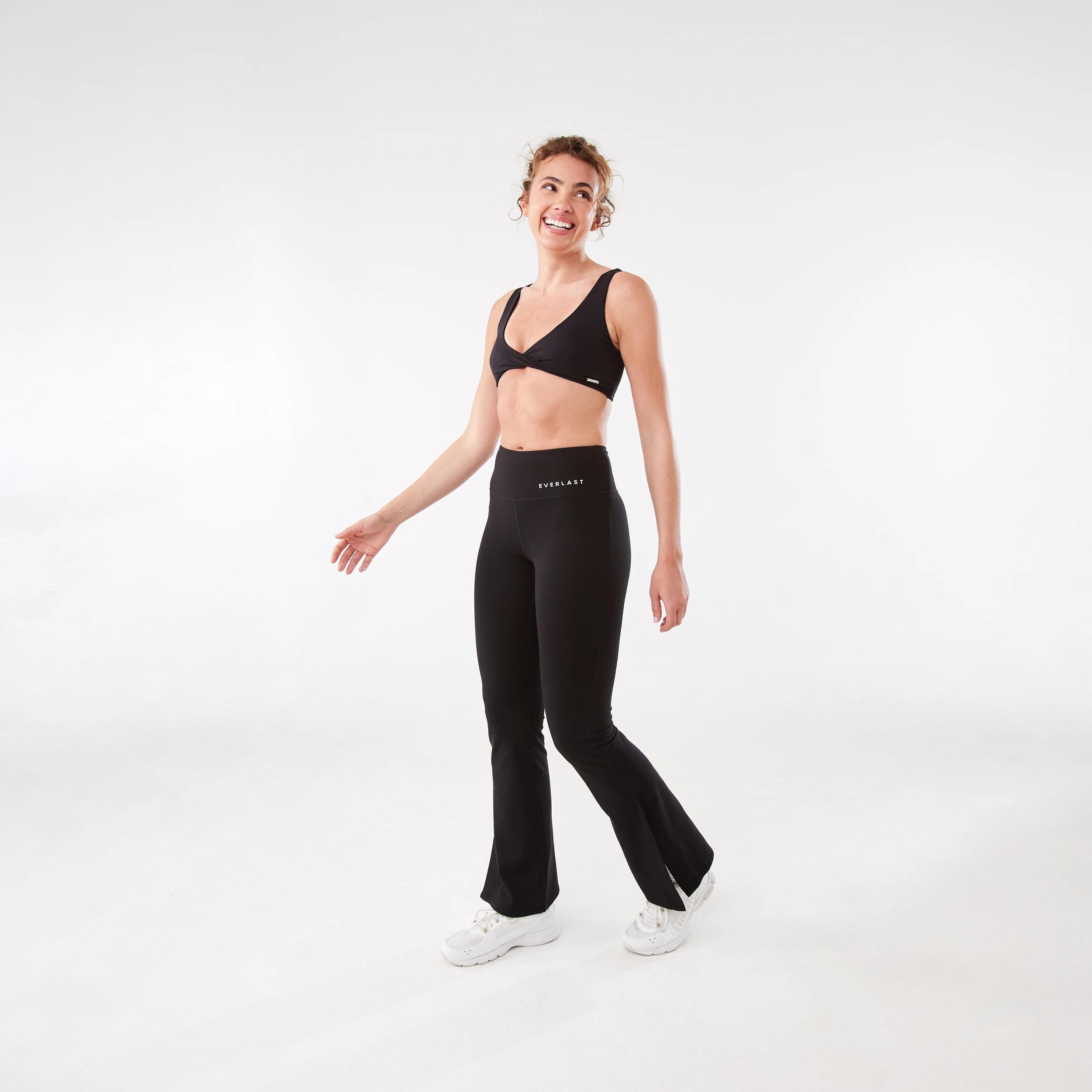 3 Everlast Womens Bootleg Flare Leggings BLACK, 3 of 9