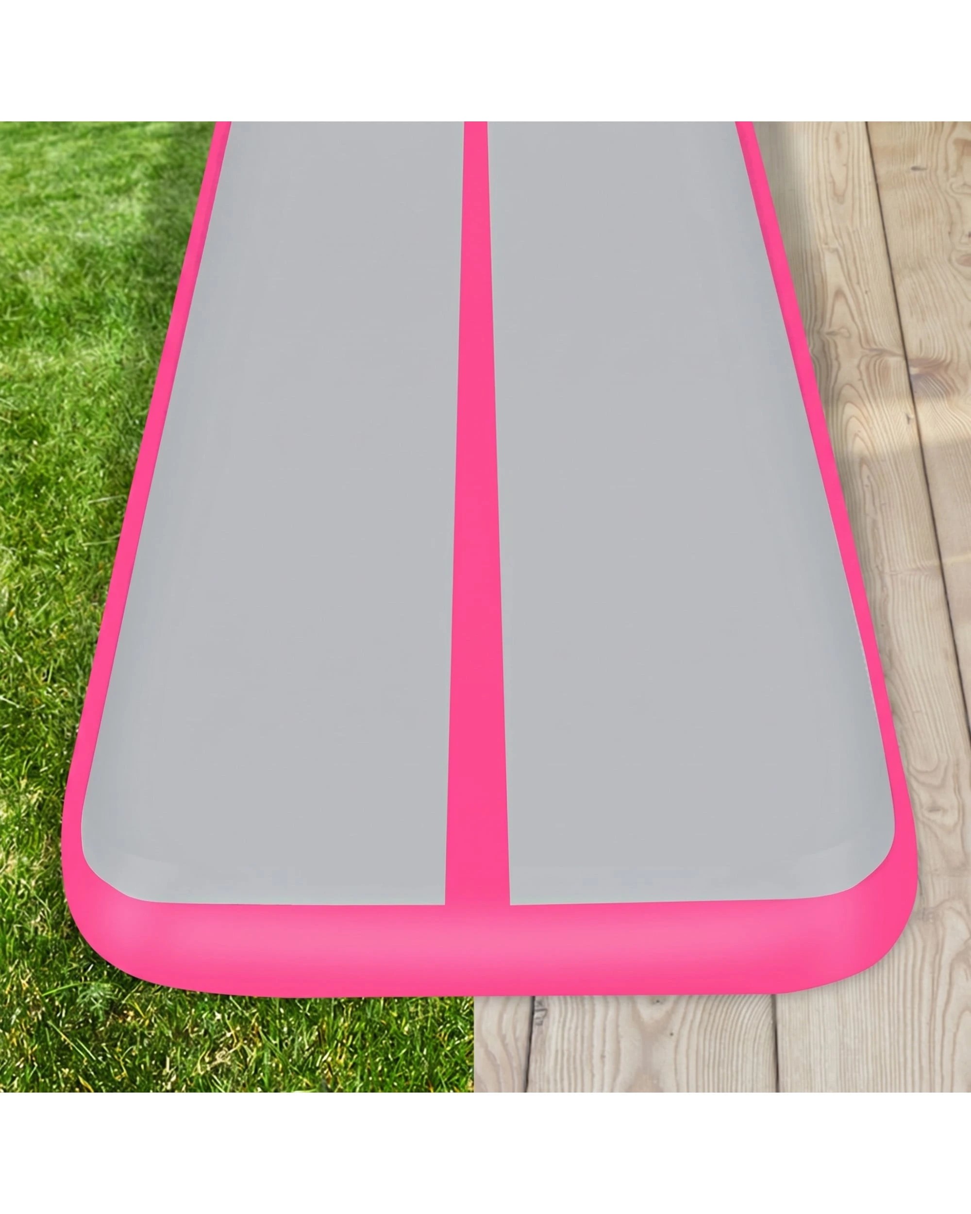 8 Powertrain Sports 4m x 2m Air Track Gymnastics Mat Tumbling Exercise - Pink, 8 of 9