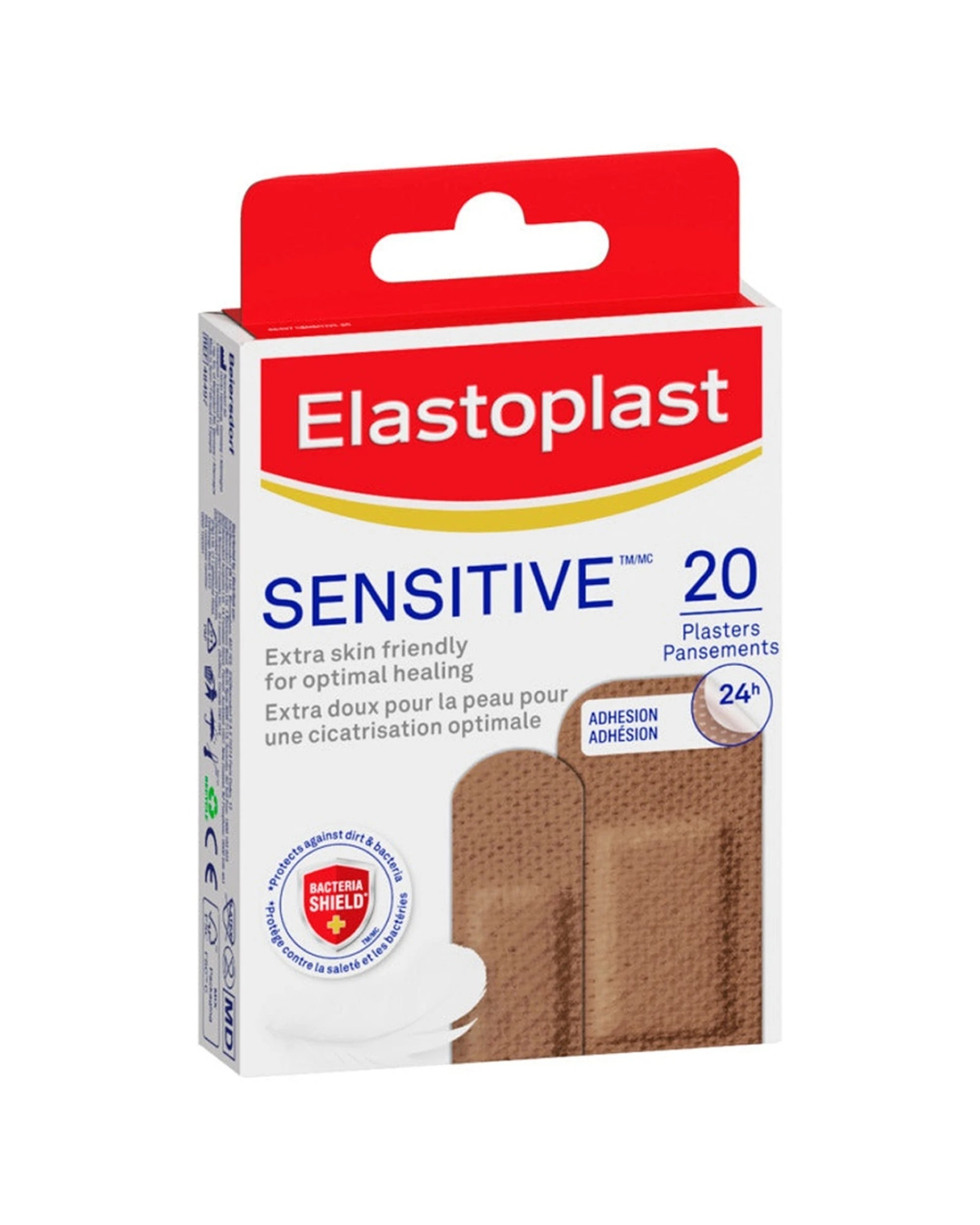 1 Elastoplast Sensitive Hypoallergenic Medium Plaster 20 Pack - Beige, 1 of 1