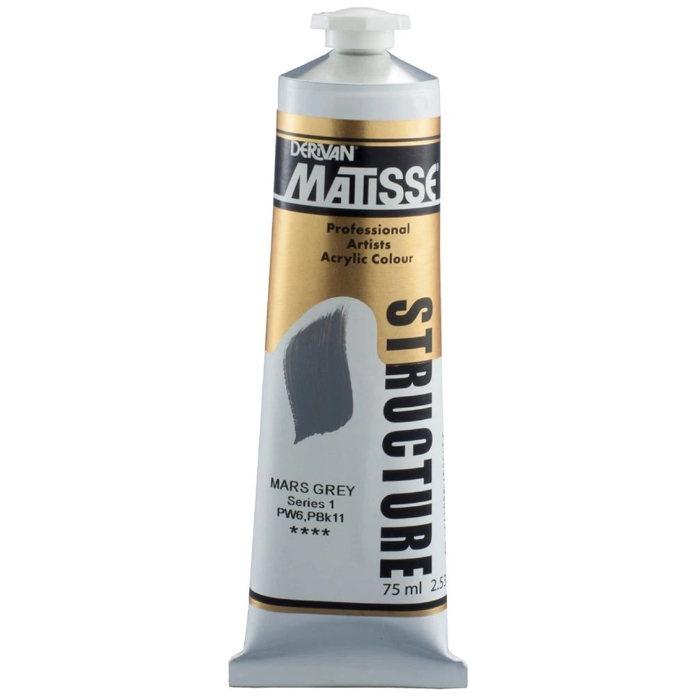 1 Derivan Matisse Structure Paint 75mL Mars Grey S1, 1 of 2