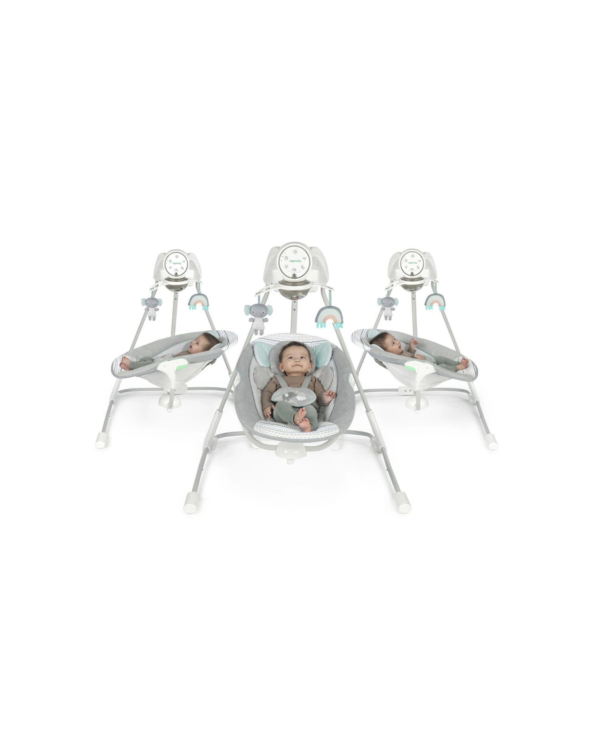 3 Ingenuity InLighten Soothing Swing Van The Elephant 0 Months USB Powered - Multi, 3 of 4