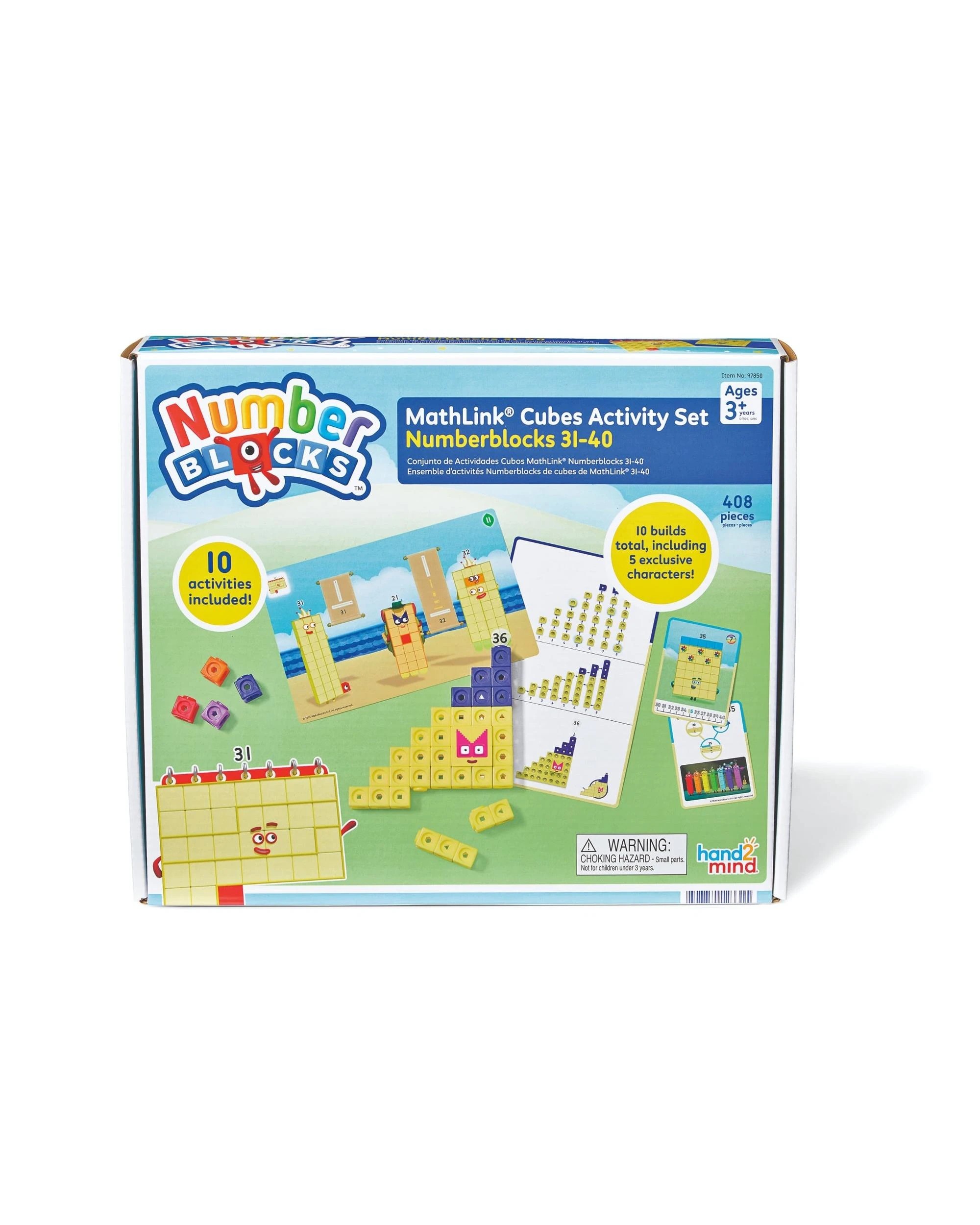 2 Hand2Mind Numberblocks Mathlink Cubes 31 to 40 Activity Set, 2 of 9