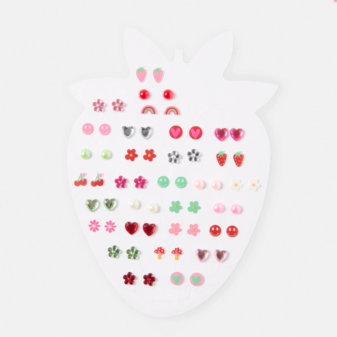 2 30 Pack Stick On Earrings - Strawberry, 2 of 2