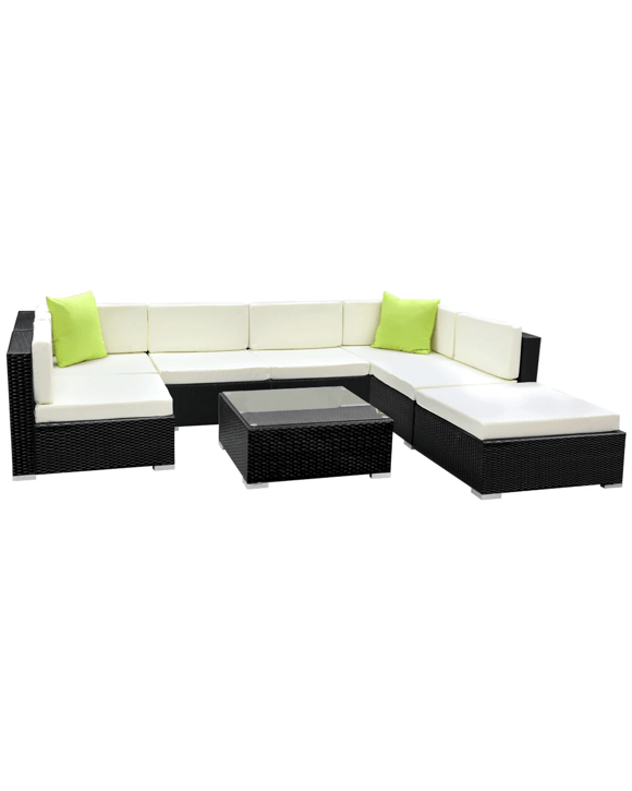 Gardeon 8pc Outdoor Furniture Sofa Set Wicker Garden Patio Pool Lounge