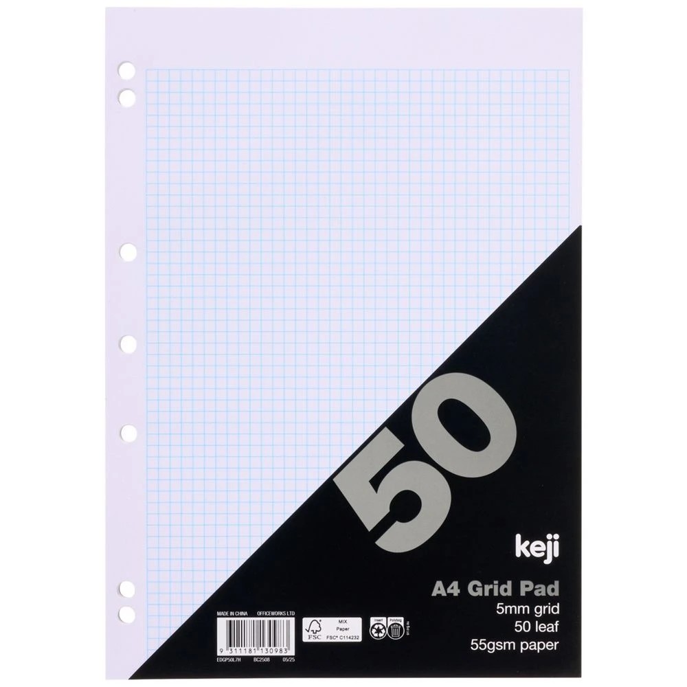1 Keji A4 Grid Pad 50 Sheet, 1 of 3