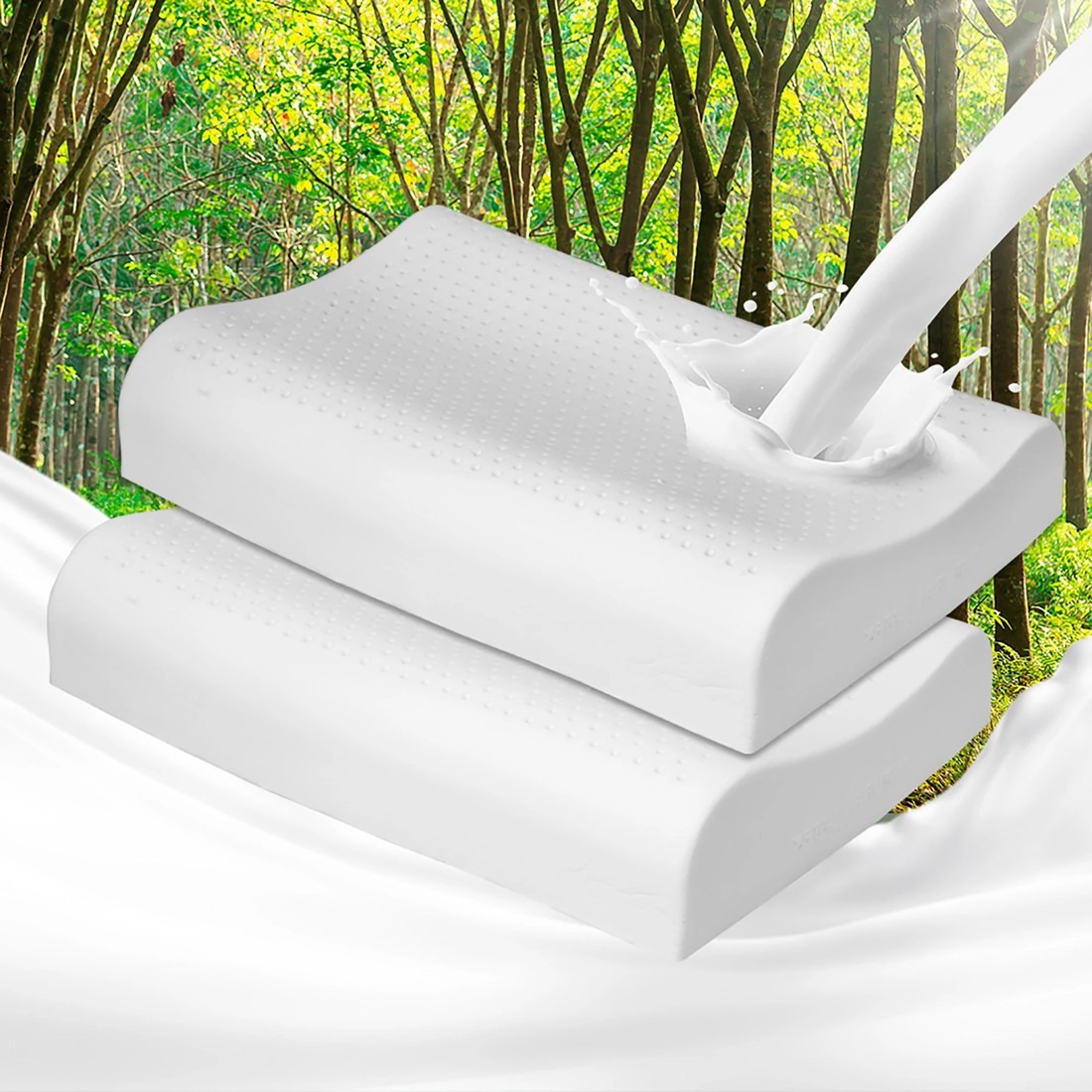 7 Dreamz 2 Pack B-shape Latex Pillows, 7 of 7