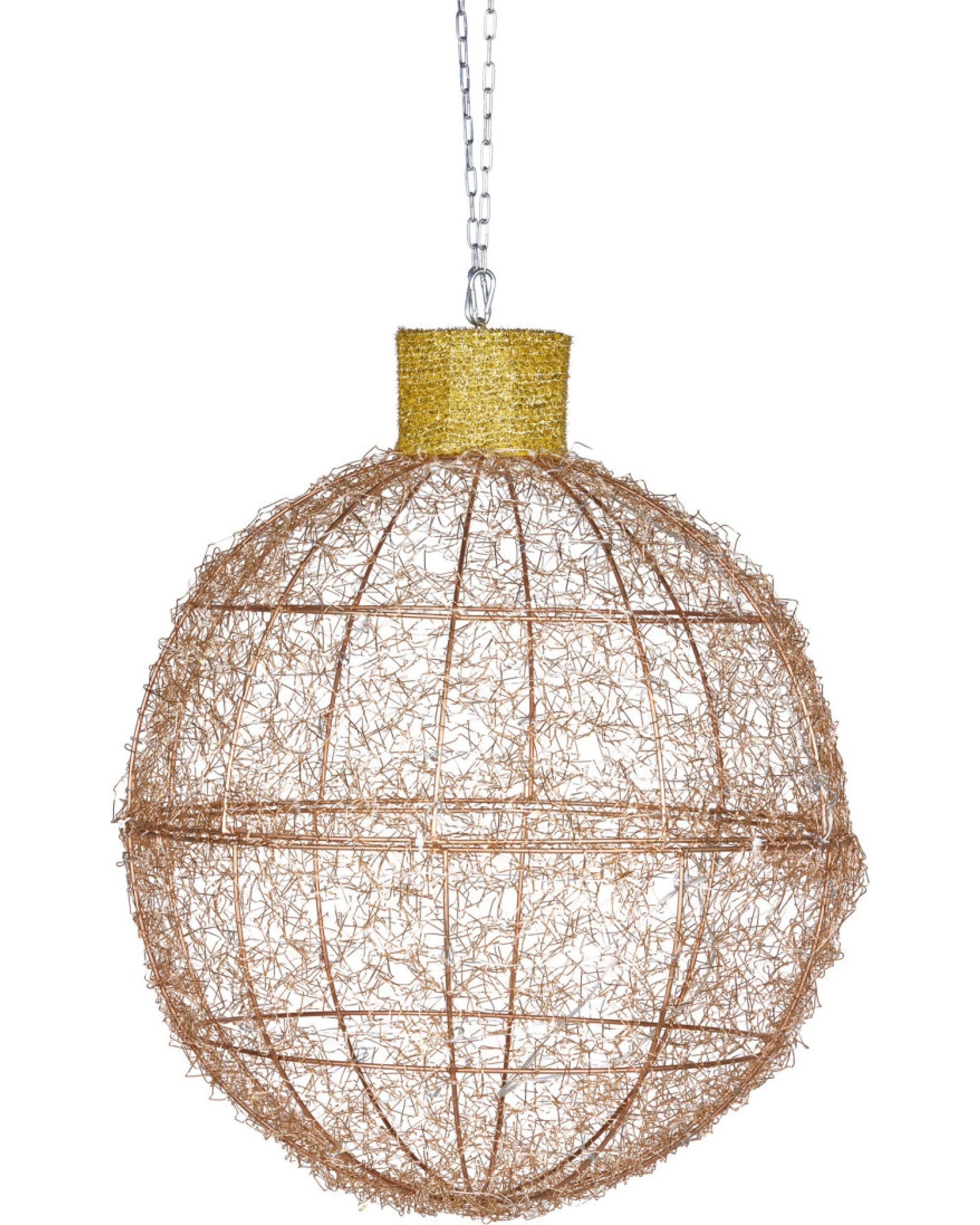 2 Christabelle 50cm Christmas Display Bauble With Gold Led Lights Indoor Outdoor Decoration, 2 of 3