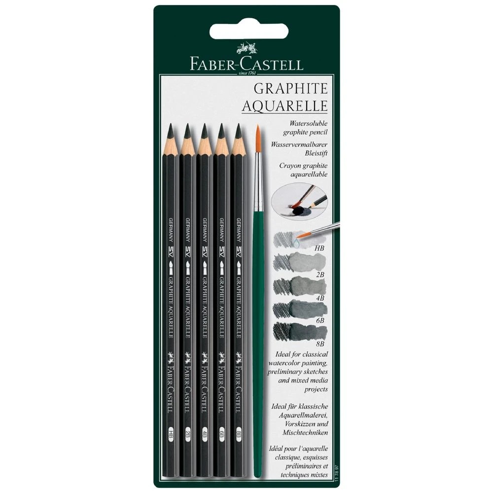 1 Faber-Castell Graphite Aquarelle Set 6 Pieces, 1 of 1