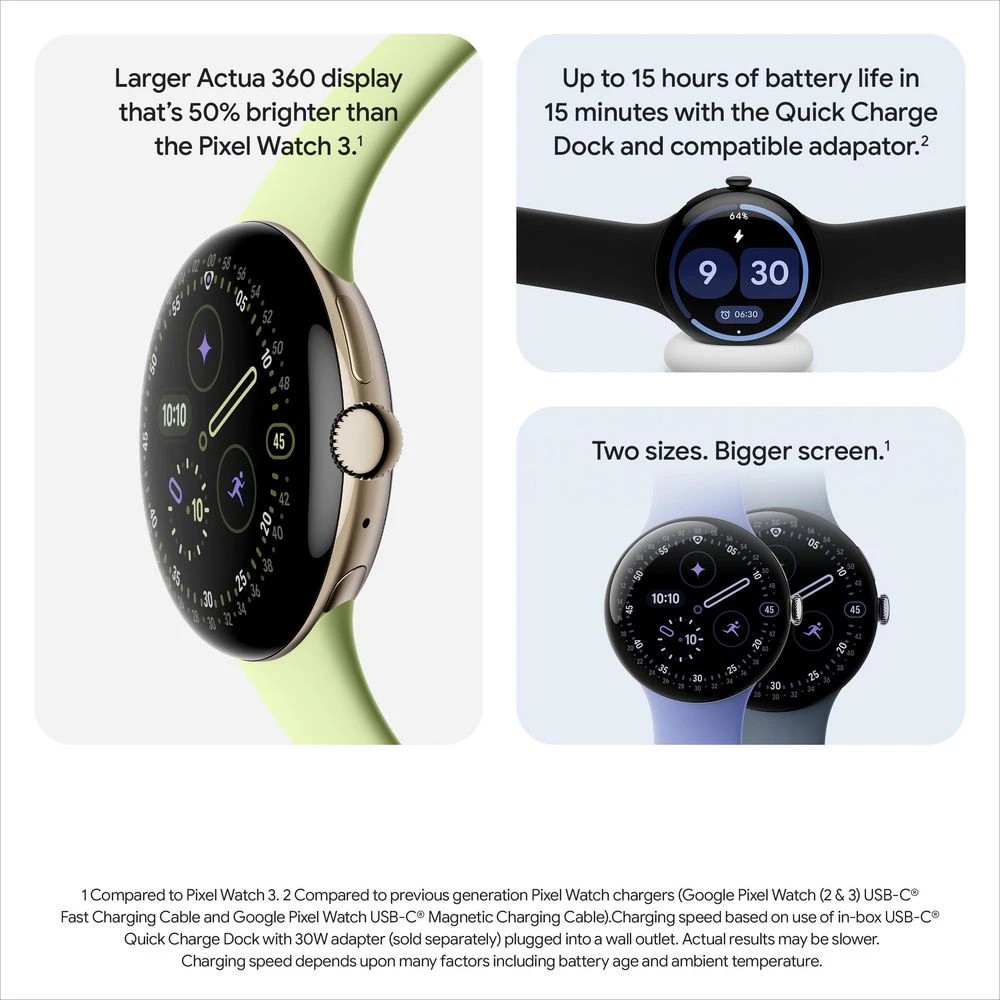 8 Google Pixel Watch 4 41mm LTE Lemongrass/Champagne Gold, 8 of 10