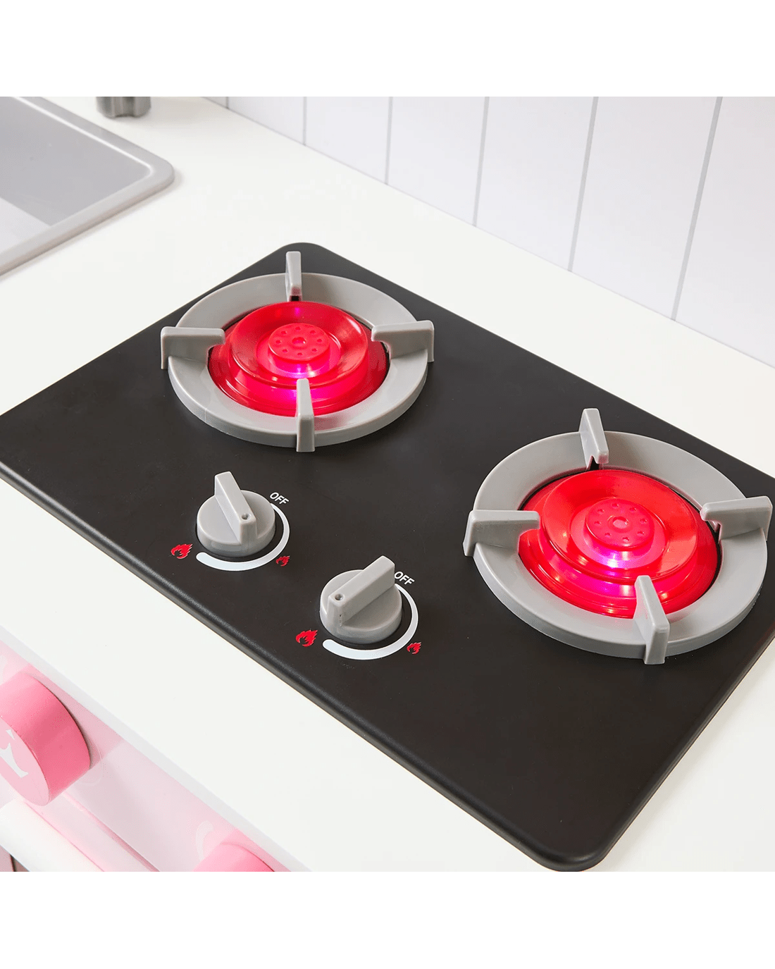 9 Disney Princess Wooden Kitchen with Light and Sound Stove Toy, 9 of 10