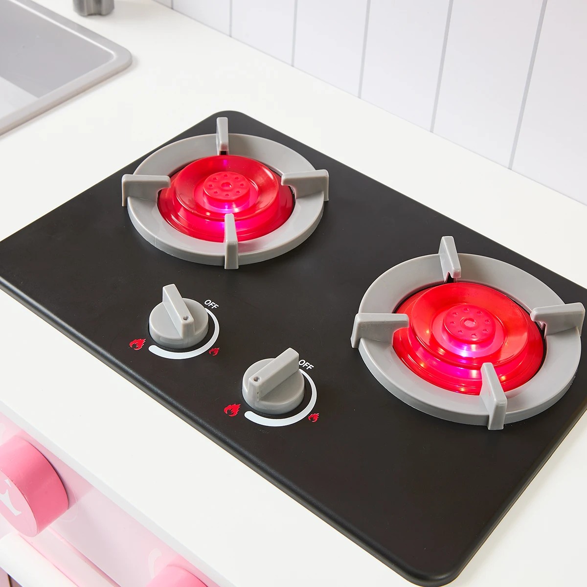 9 Disney Princess Wooden Kitchen with Light and Sound Stove Toy, 9 of 10