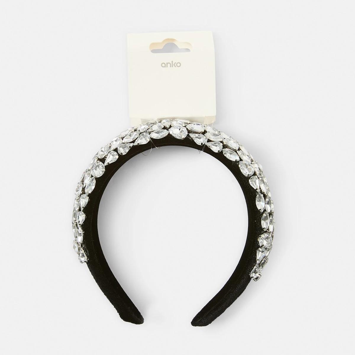 5 Statement Diamante Headband Black, 5 of 5