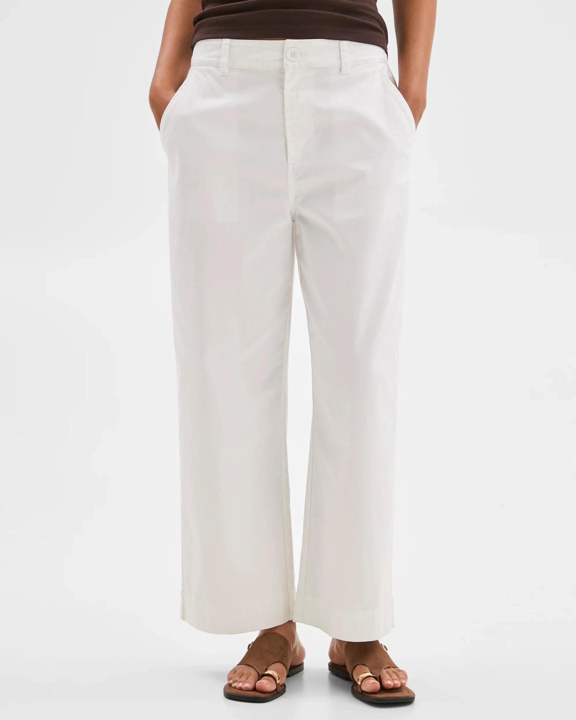 6 Target Australian Cotton Summer Crop Pants WHITE, 6 of 6