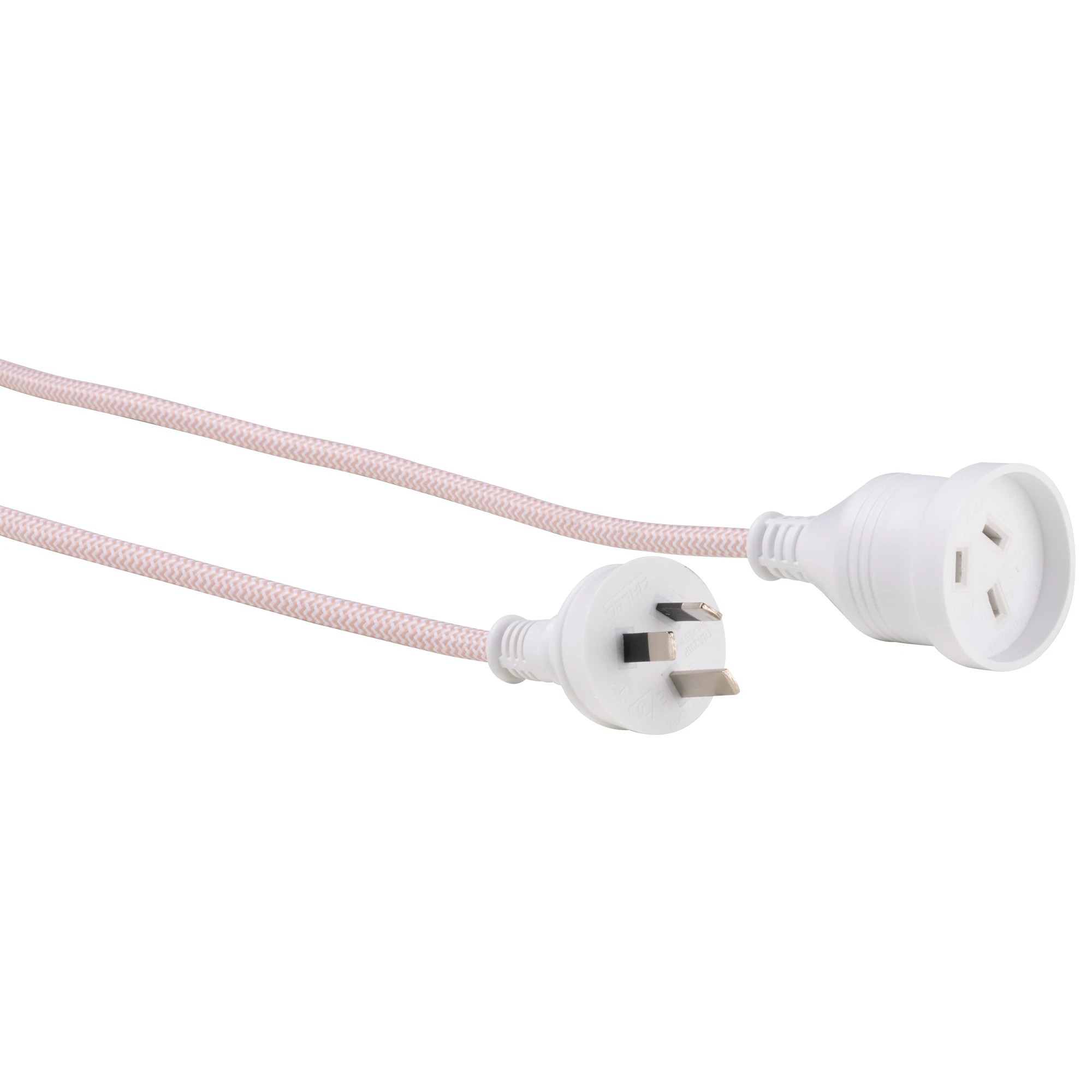 3 5m Arlec Braided Sheath Extension Lead - Pink, 3 of 4