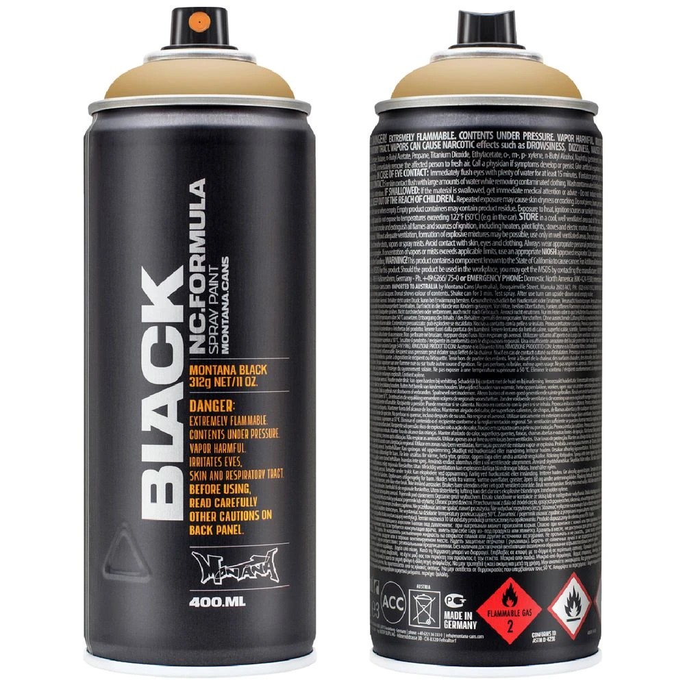 1 Montana BLACK Spray Paint 400 mL Sand, 1 of 2