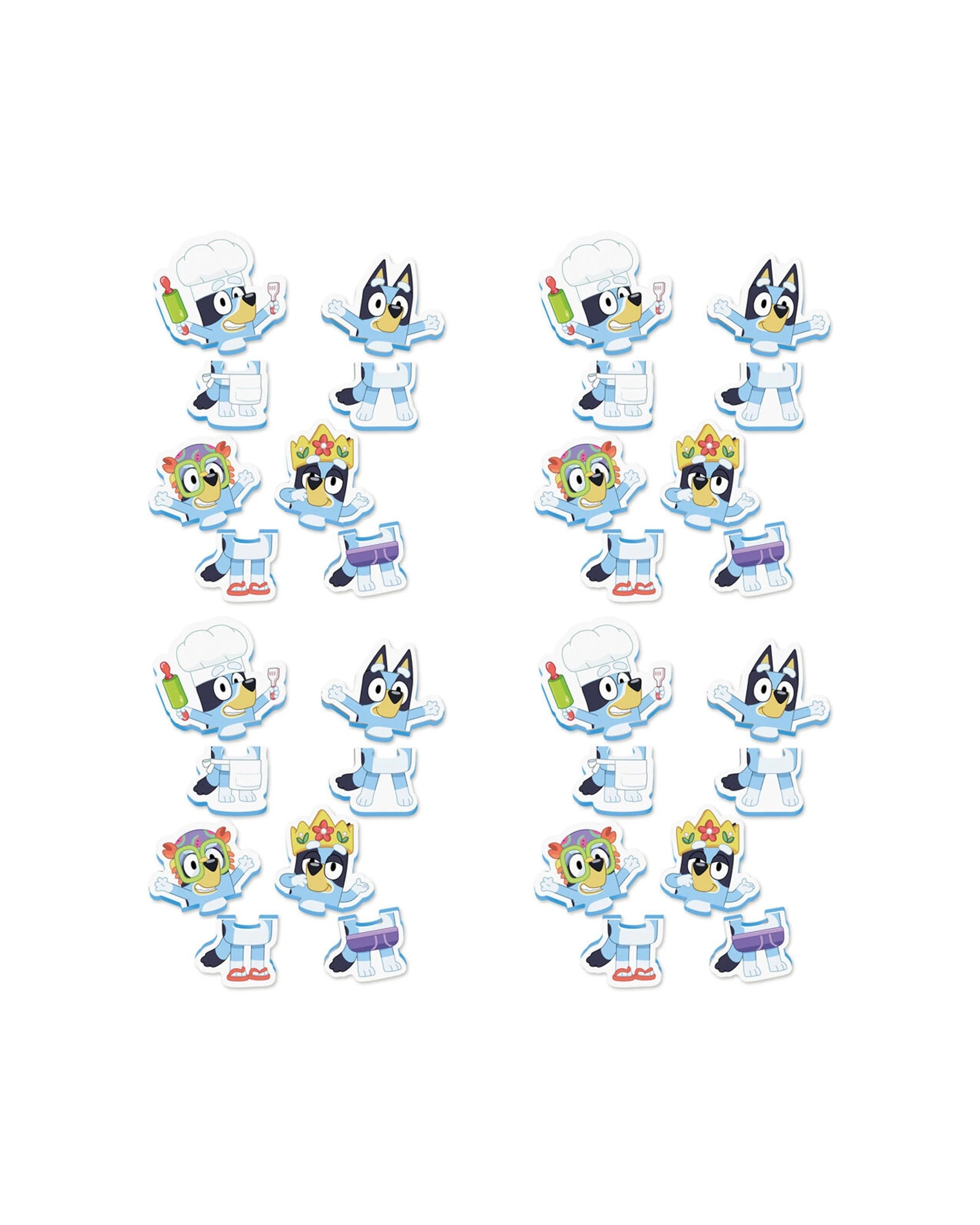 1 Tomy 4x 8pc Toomies Bluey Bath Toy Puzzle Toddler 22.5x16.5cm - Multi, 1 of 3