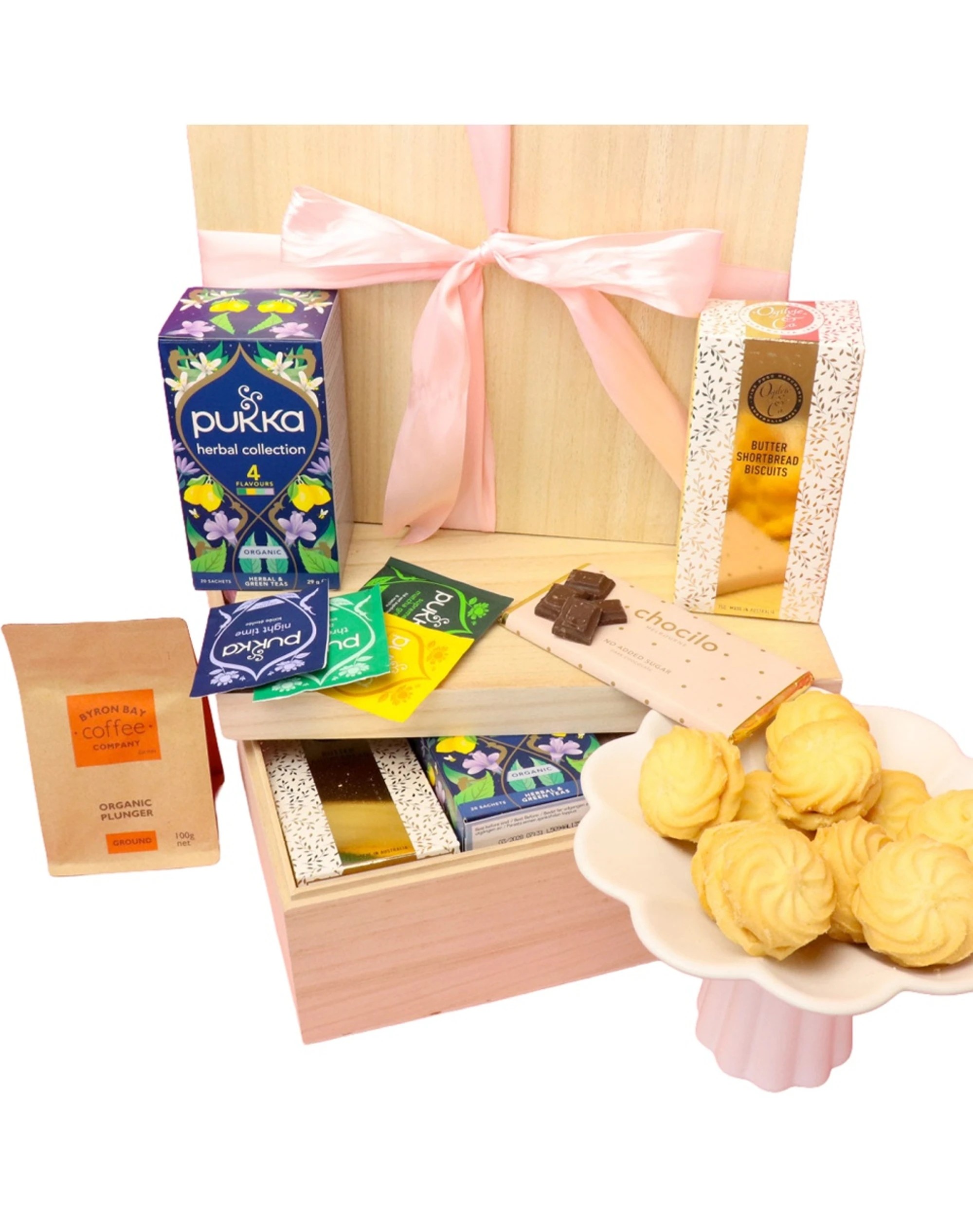 1 Gift Basket The Afternoon Tea Hamper Pukka Teabags Coffee Biscuits Set - Multi, 1 of 6