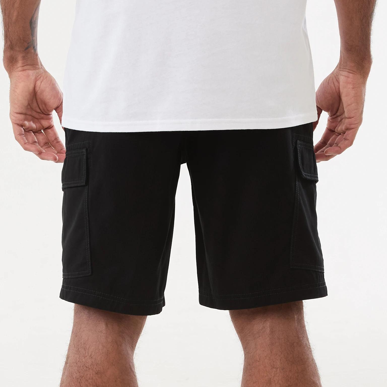 3 Fitted Waist Cargo Shorts BLACK, 3 of 6