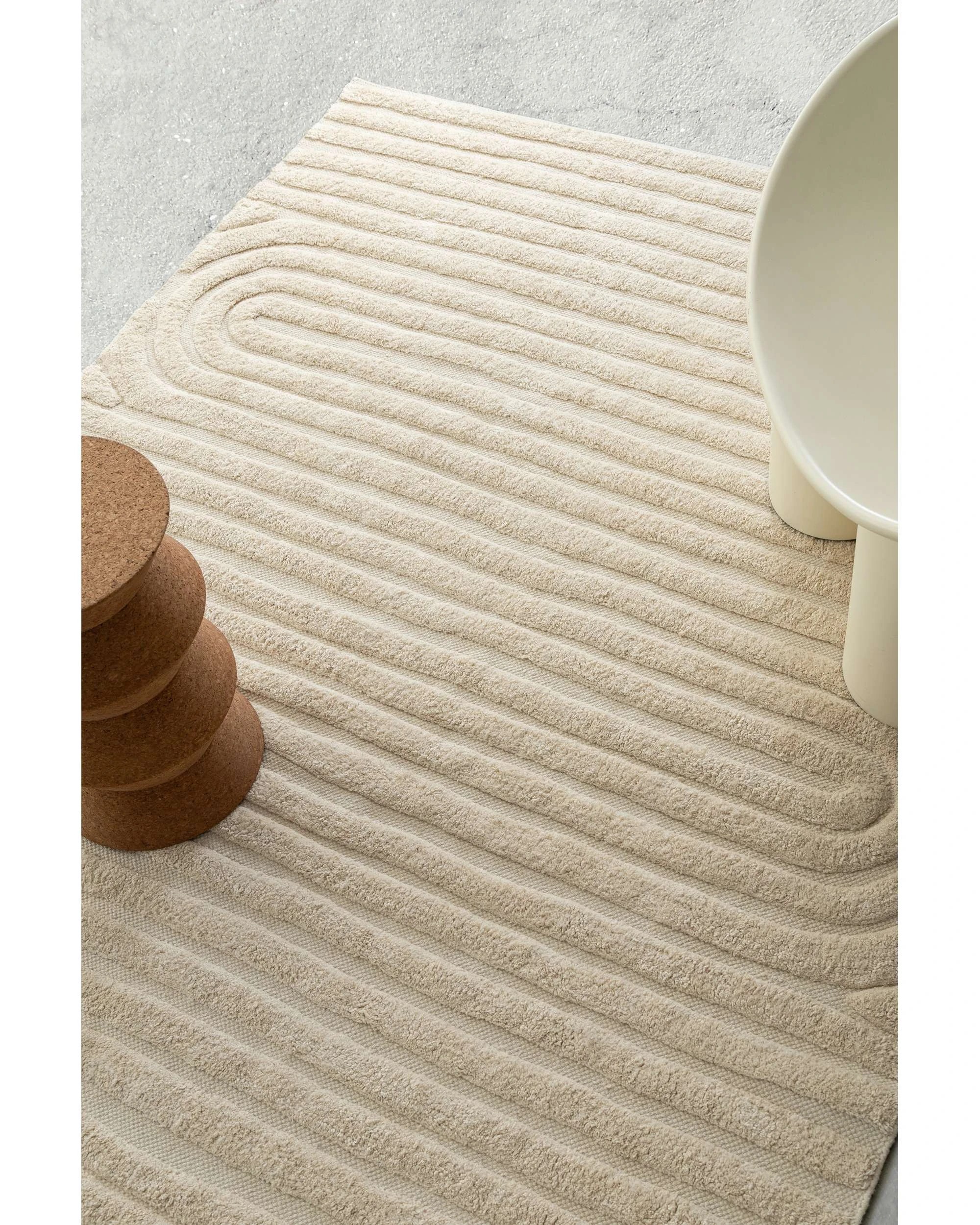 3 Loopsie Marrakech Natural Sculptural Cotton Rug-400cm x 300cm - Beige, 3 of 7