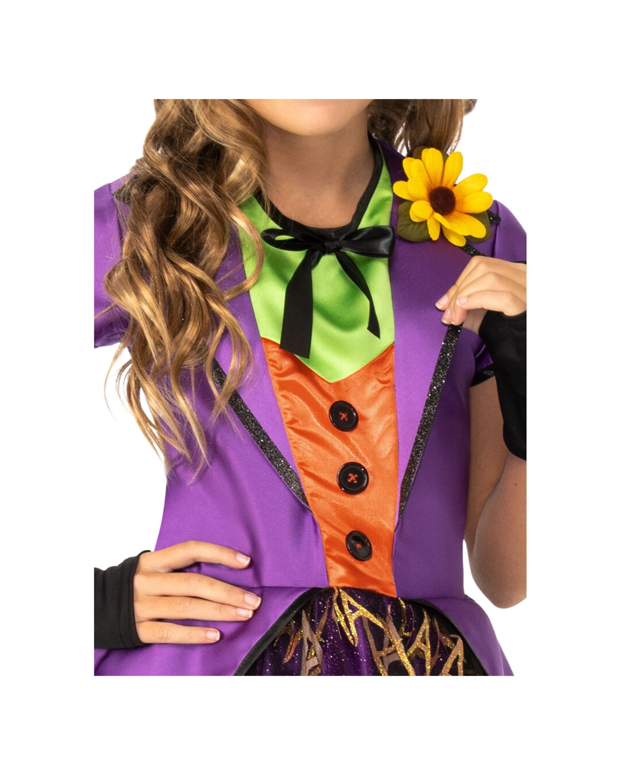 2 DC Comics The Joker Deluxe Tutu Girls Dress Up Costume Kids L - Multi, 2 of 3