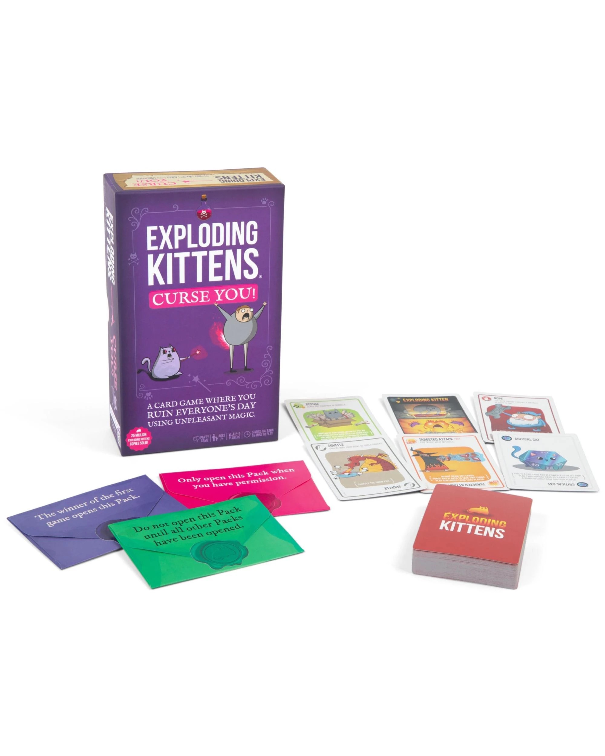 2 Exploding Kittens Curse You! Card Game, 2 of 5