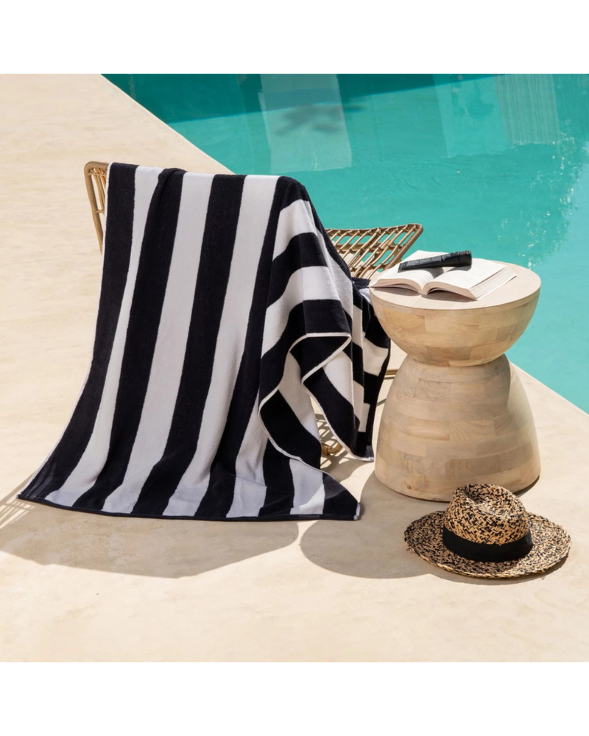 4 CANNINGVALE Striped Cabana Cotton Terry Beach Towel Soft Absorbent - Multi, 4 of 4
