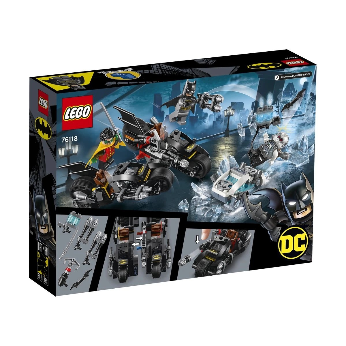 3 LEGO DC Comics Super Heroes Mr. Freeze Batcycle Battle 76118, 3 of 5