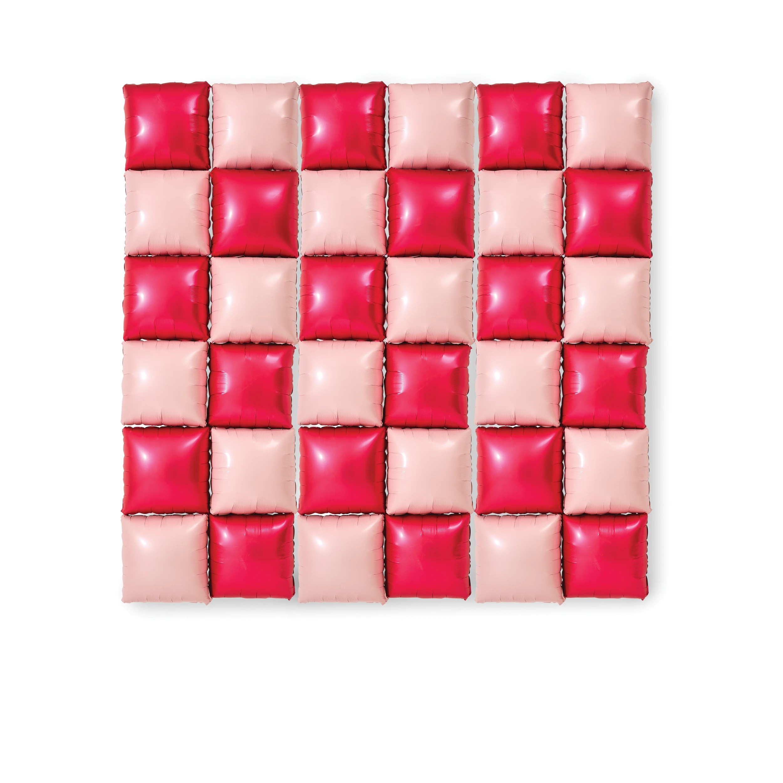 2 36 Pack Pink and Red Check Foil Balloon Backdrop, 2 of 5