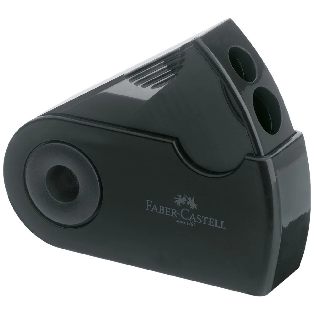 1 Faber-Castell 2 Hole Sharpener with Sleeve Box Black, 1 of 3