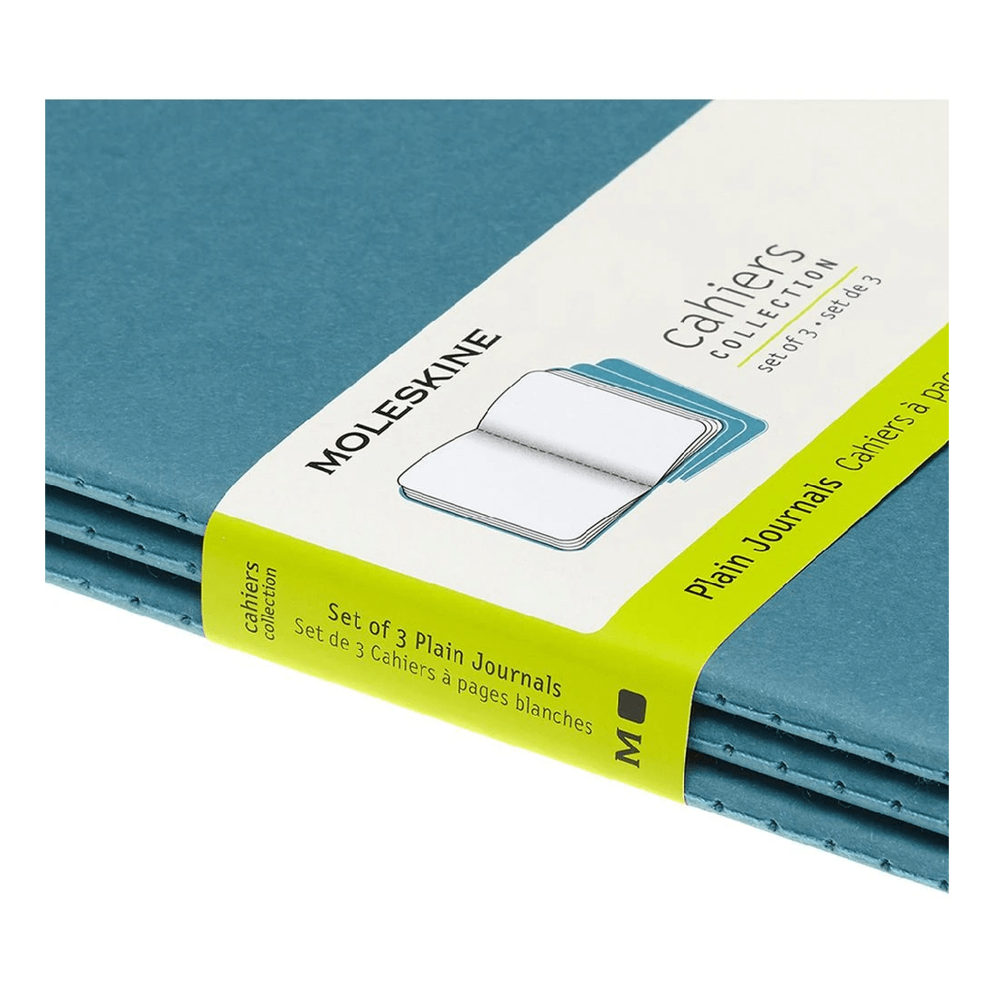 1 Moleskine Cahier Plain Notebook Blue 3 Pack, 1 of 5