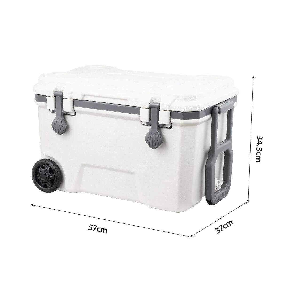 6 AUSWAY 36L Portable Cooler Box Wheeled Insulated Hard Ice Chest Lunch Coolbox, 6 of 7
