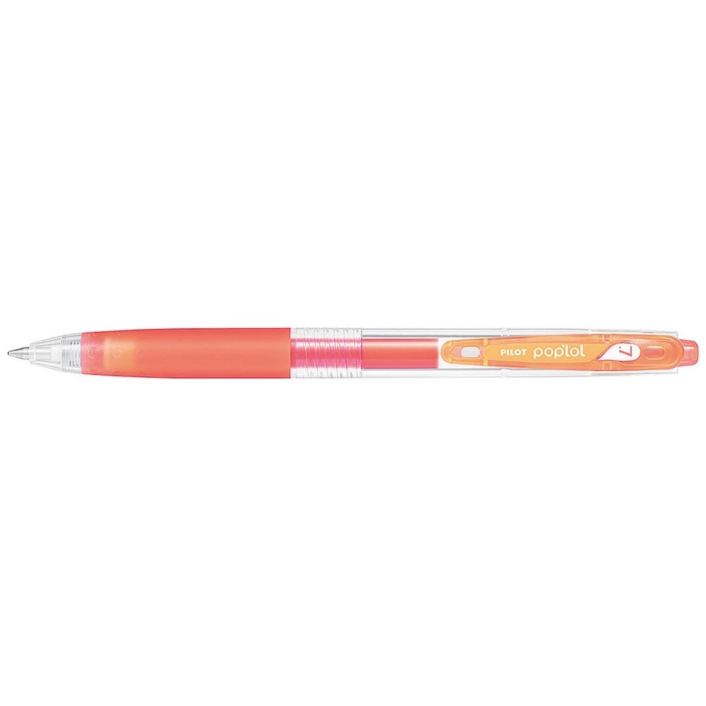 1 PILOT Pop'Lol  Retractable Gel Pen 0.7mm Neon Orange, 1 of 2