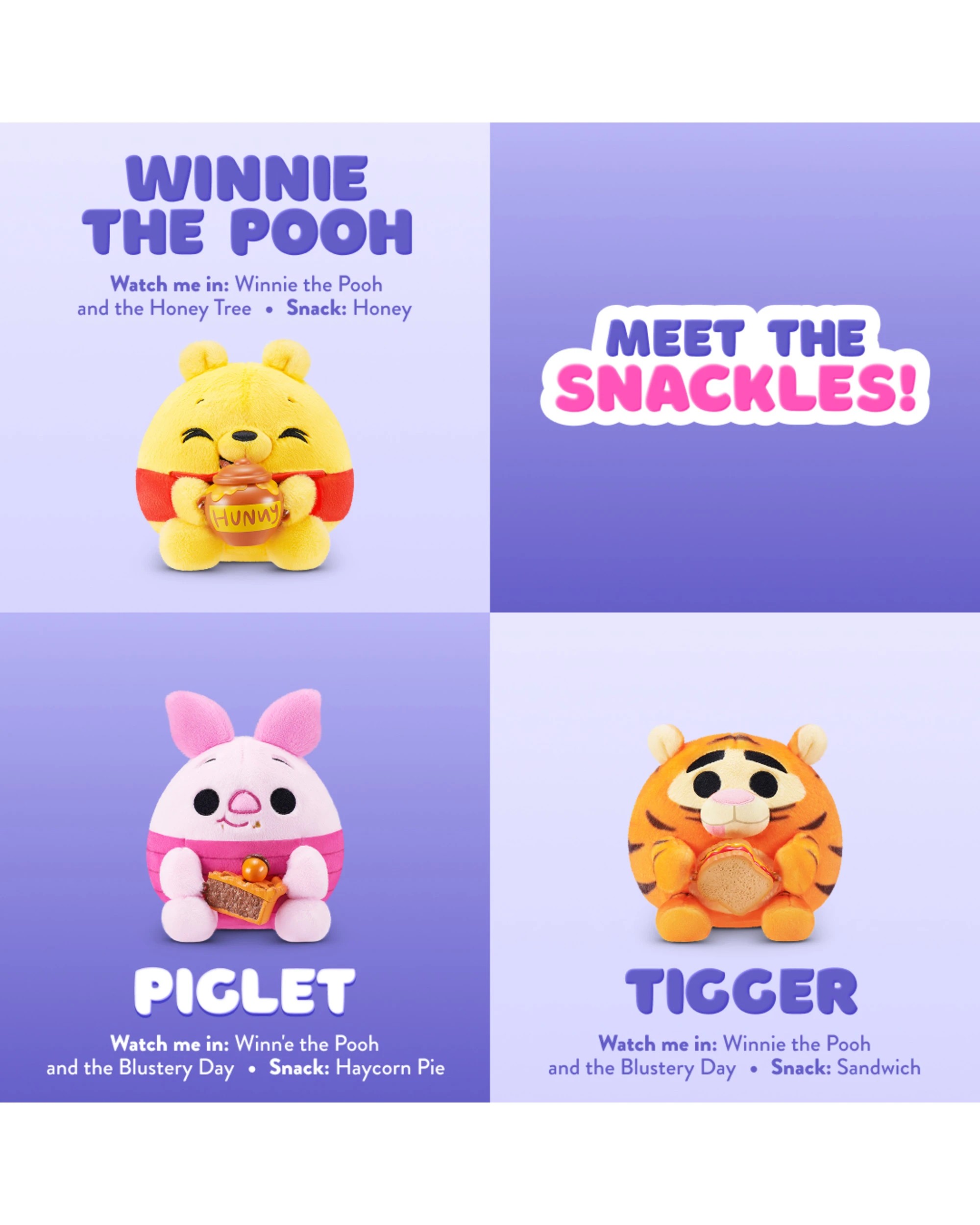4 12cm Disney ZURU Snackles Plush Toy - Assorted, 4 of 10