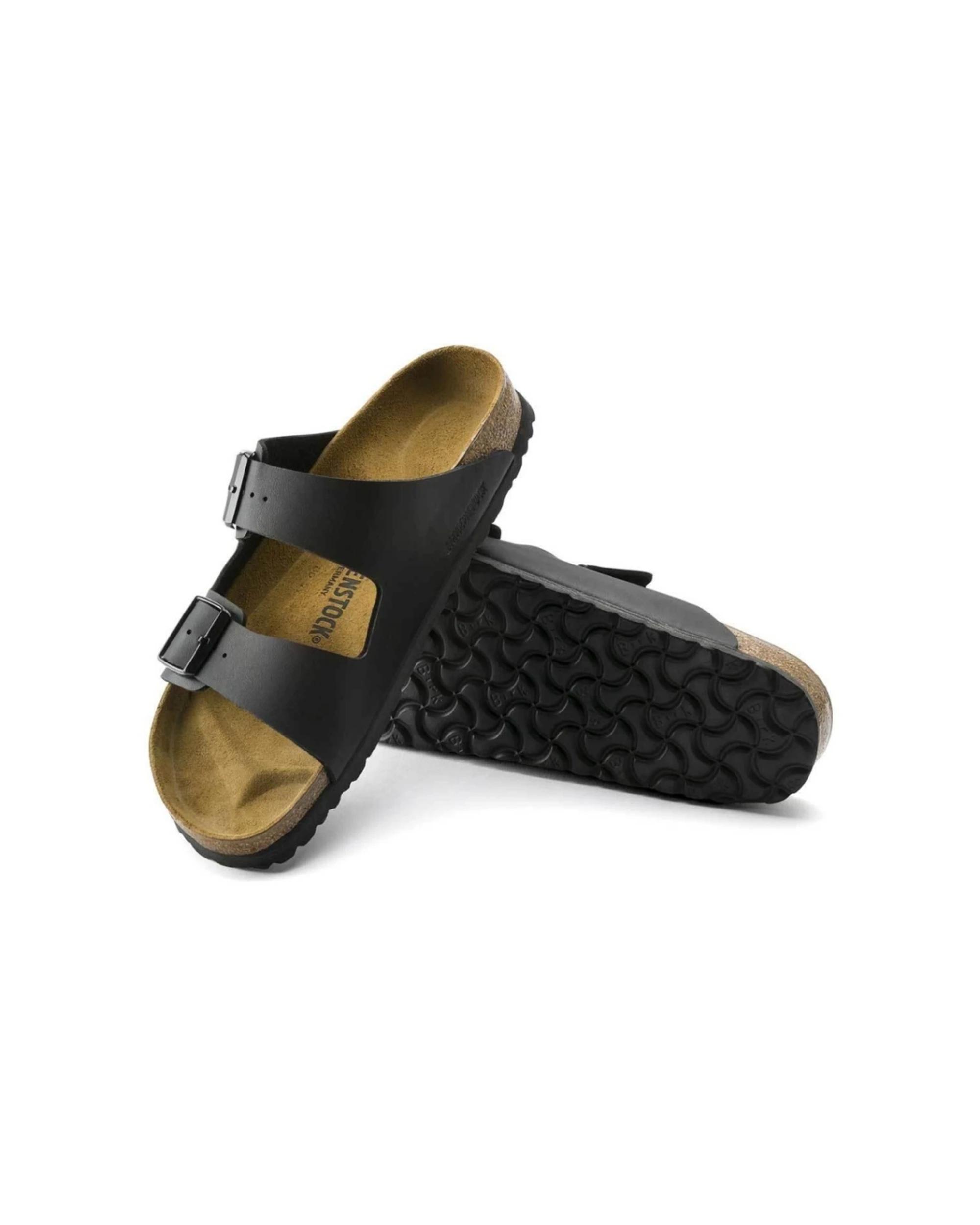 4 Birkenstock Arizona Birko-Flor Sandals Narrow Width BLACK, 4 of 5