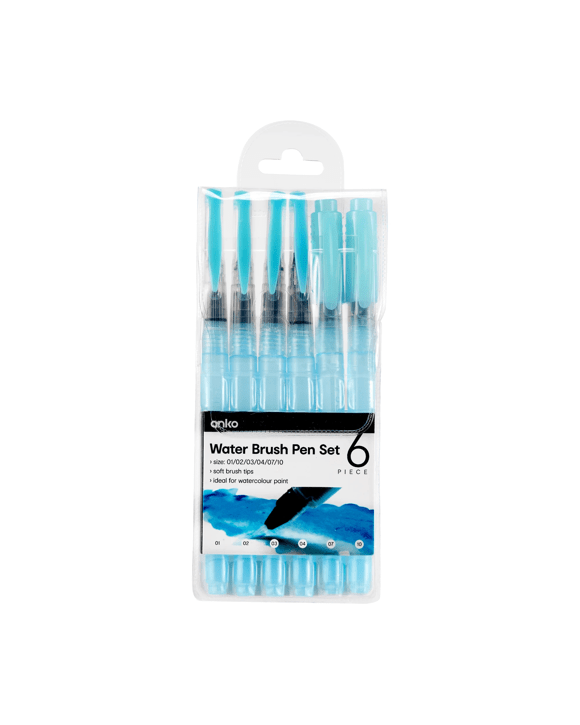 6 Piece Water Brush Pen Set