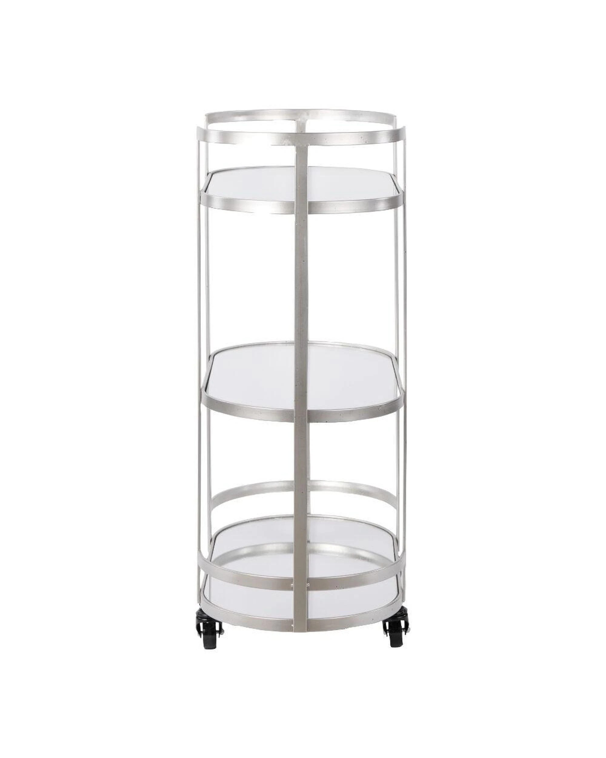 3 Society Home Arden Drinks Trolley Antique Silver 64x84.5x34cm, 3 of 6