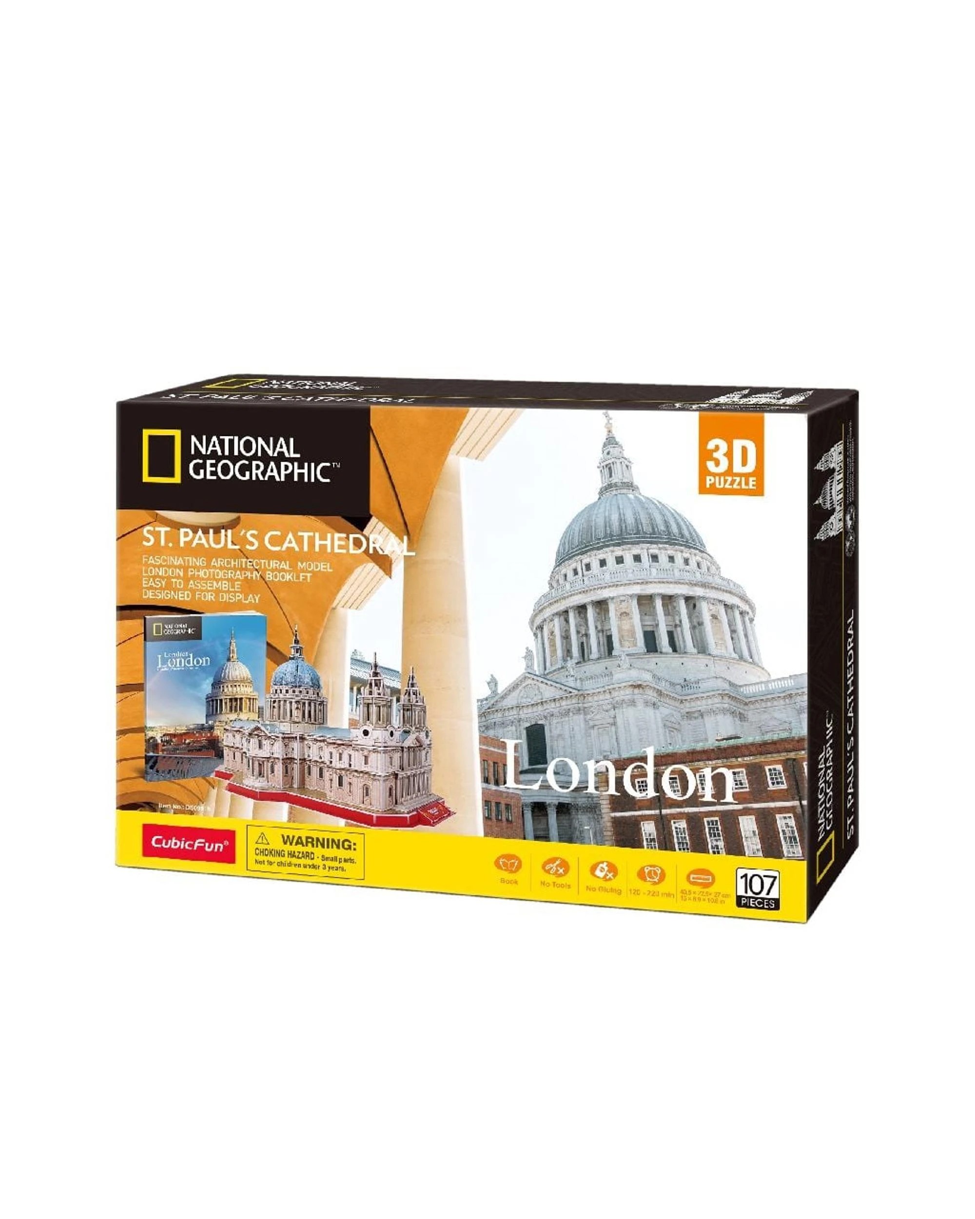 2 CubicFun National Geographic London St. Paul's Cathedral 107 Piece 3D Puzzle Model Kit, 2 of 5
