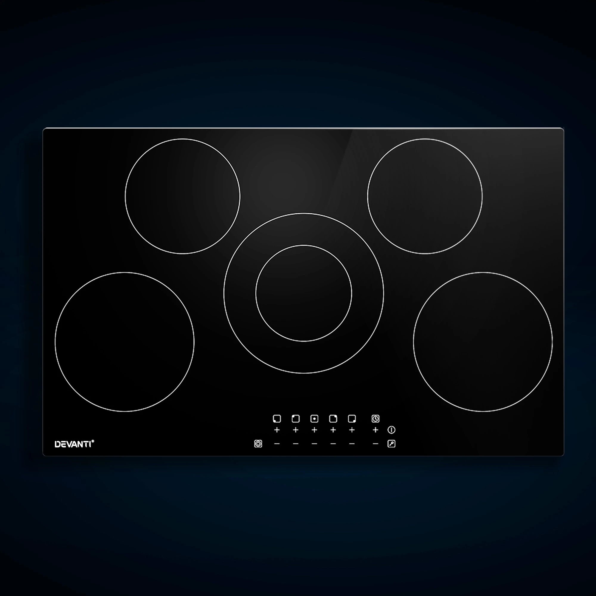 3 Devanti Electric Ceramic Cooktop - Black, 3 of 10