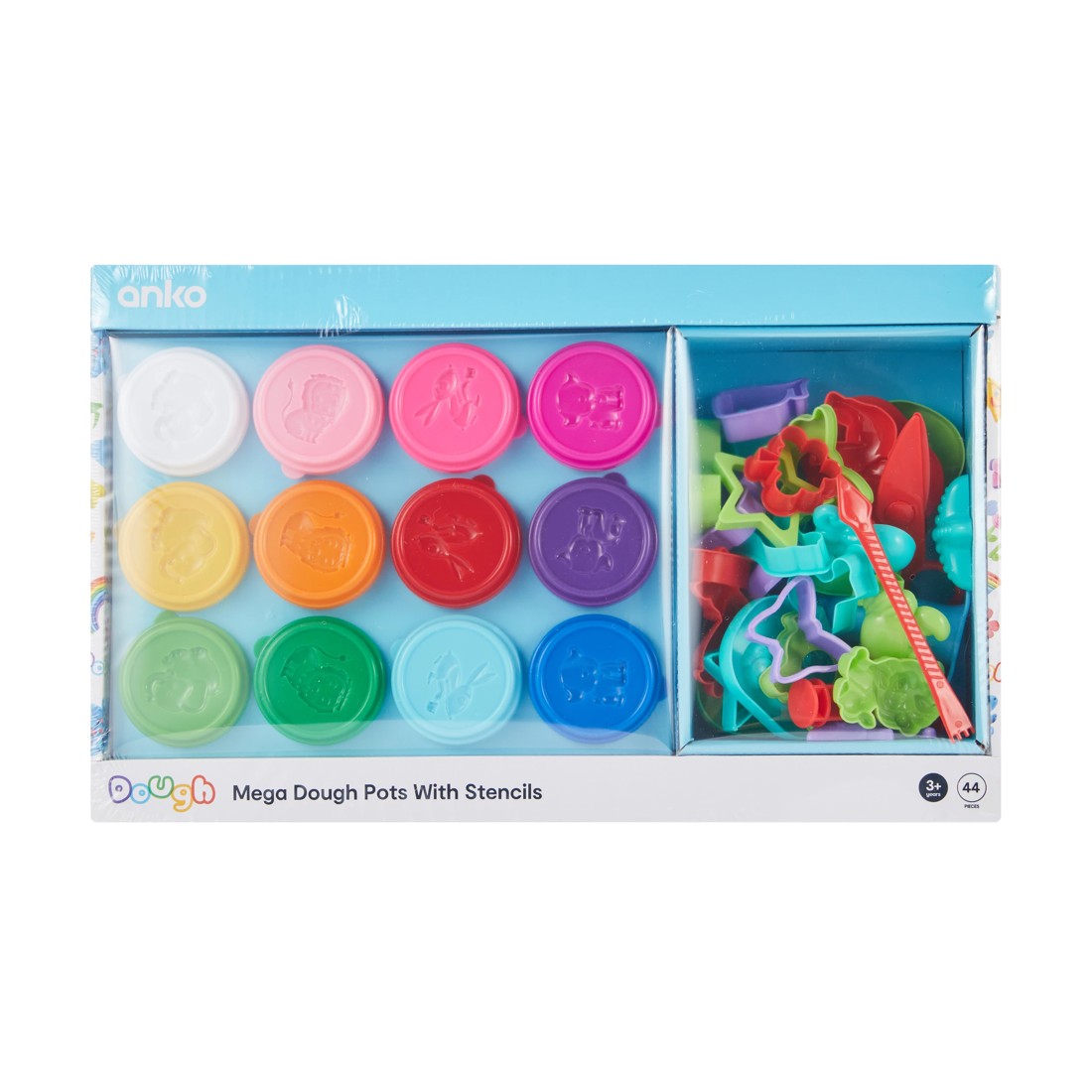 1 44 Piece Mega Dough Pots with Stencils, 1 of 6