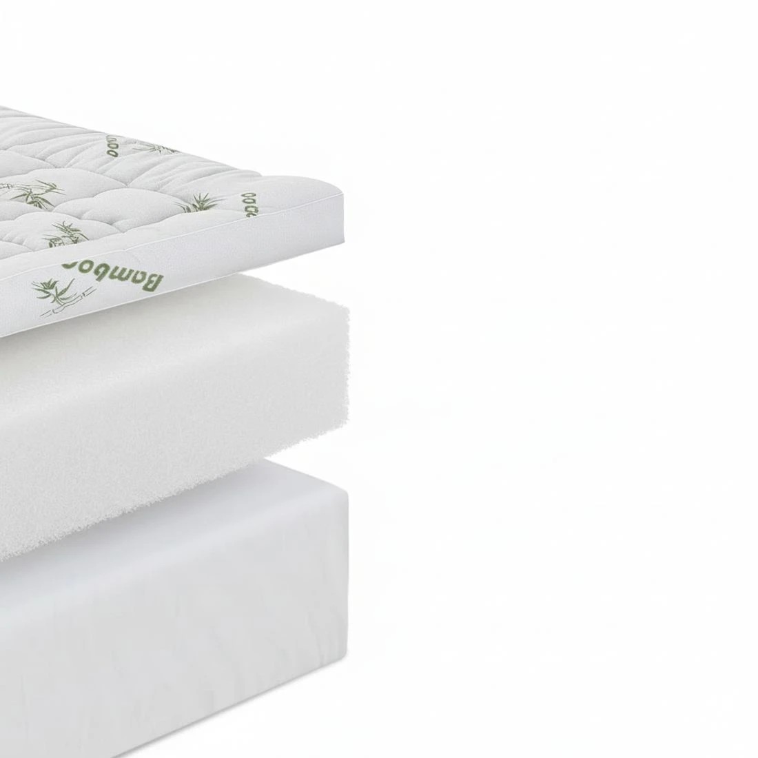 4 Giselle Mattress Topper 11cm Pillowtop toppers Bamboo Queen - White, 4 of 8