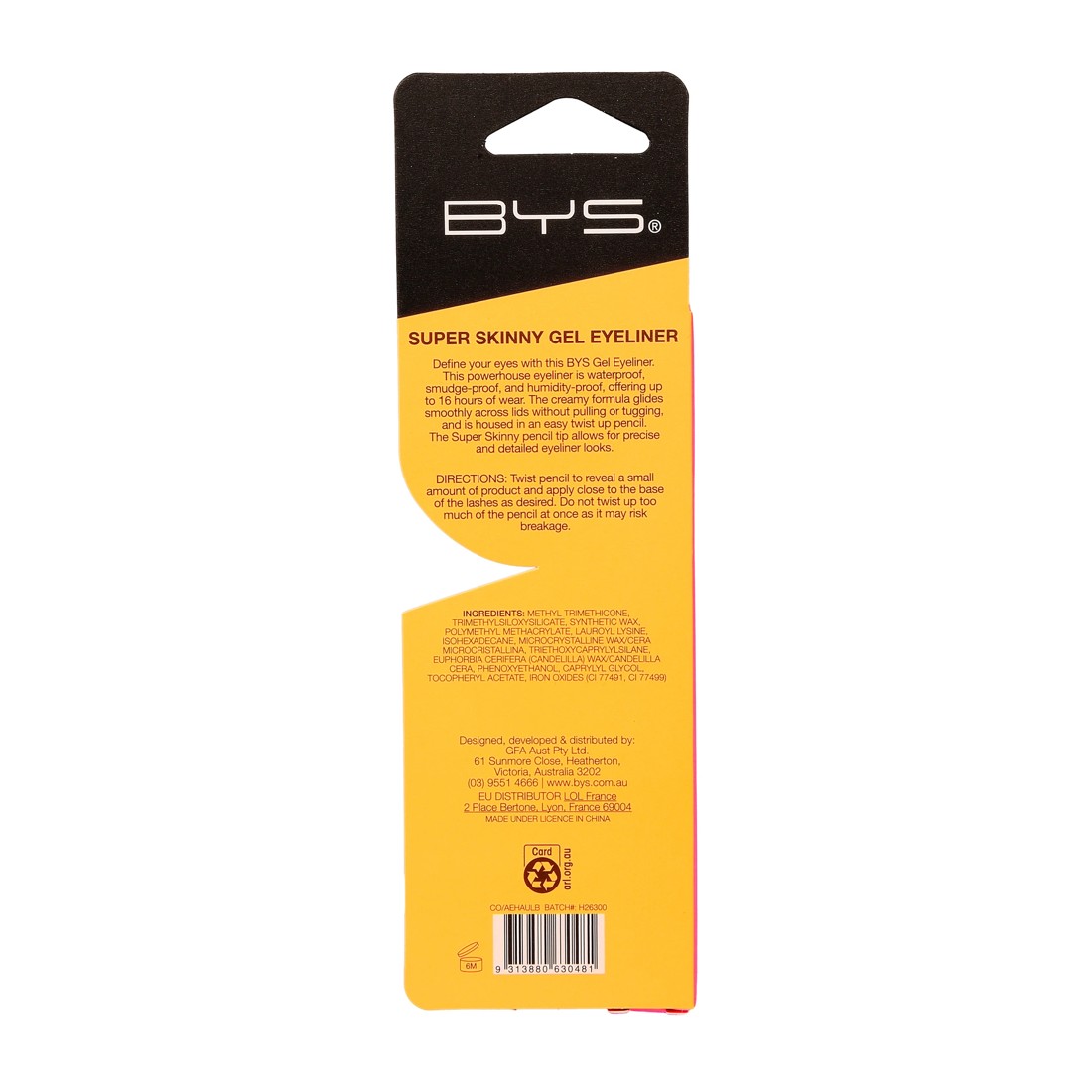 3 BYS 16 Hour Super Skinny Waterproof Gel Eyeliner - Black, 3 of 3