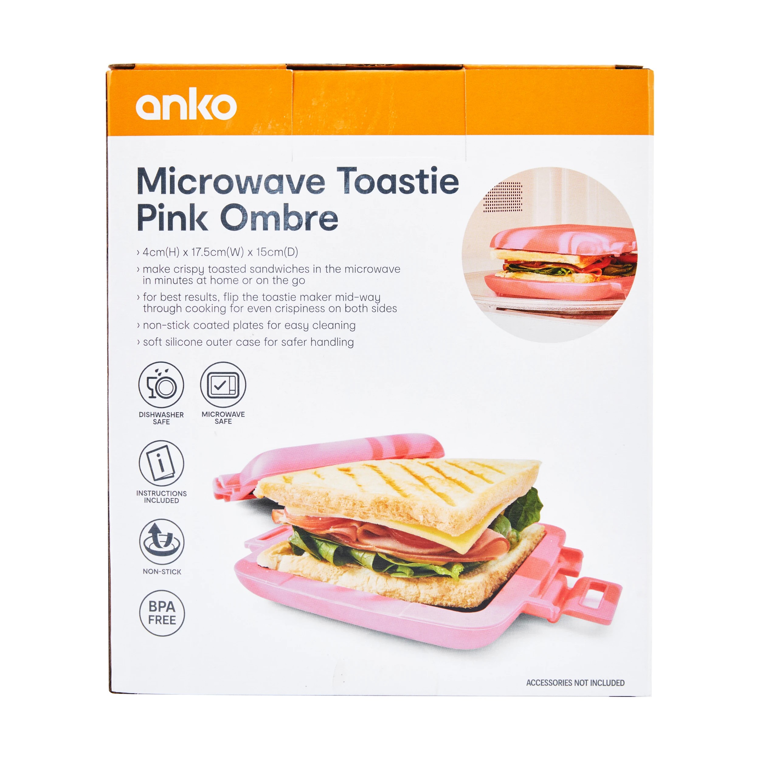 10 Microwave Toastie - Pink Ombre, 10 of 10