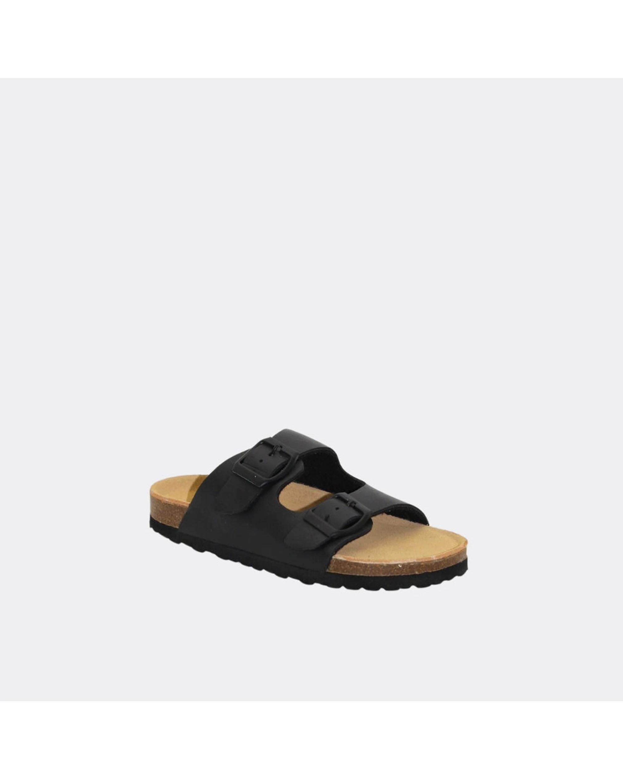 2 Human Shoes Kai Boys Buckle Slip On Sandals Moulded Sole Navy BLACK, 2 of 3