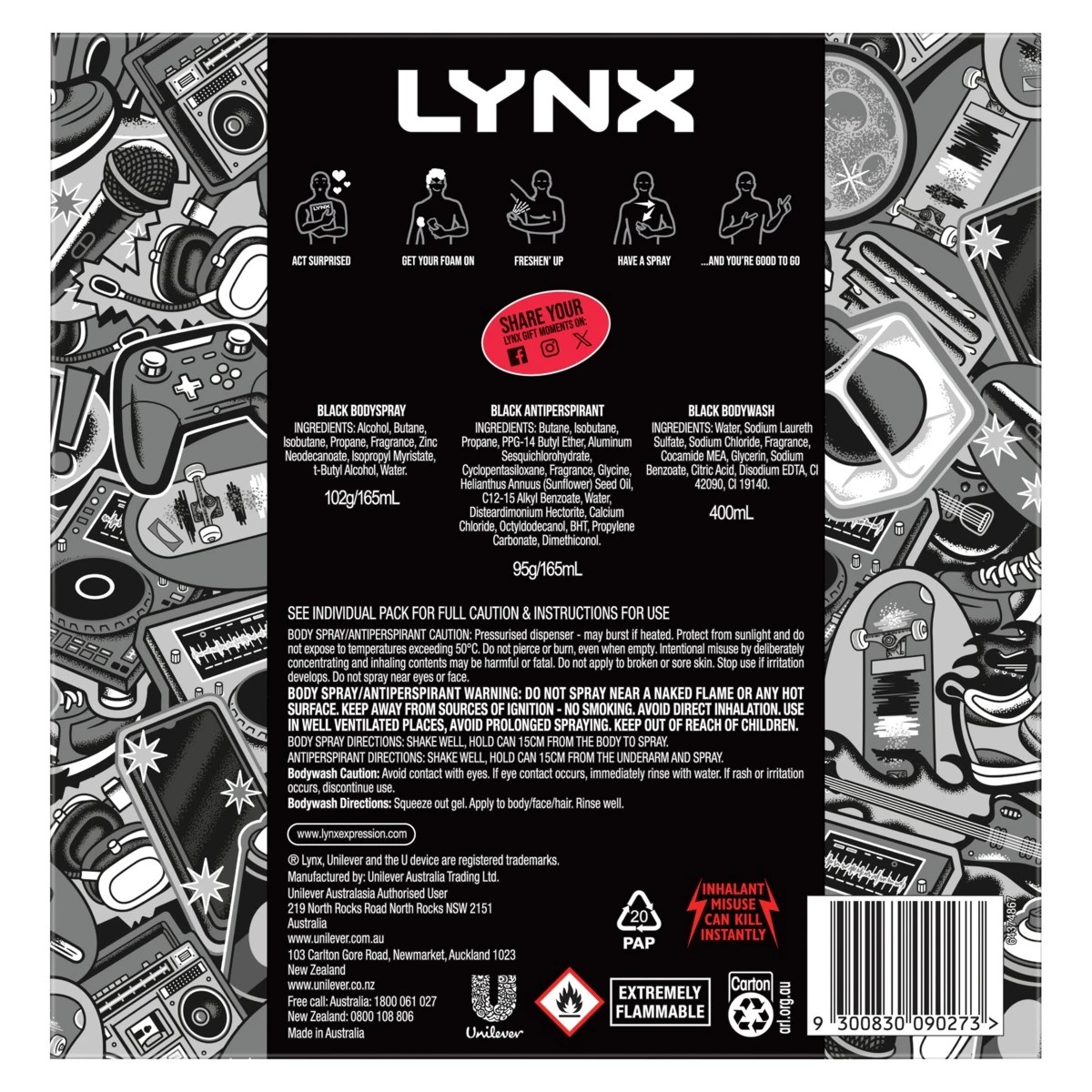 2 LYNX Black The Essential's Trio Gift Set, 2 of 6