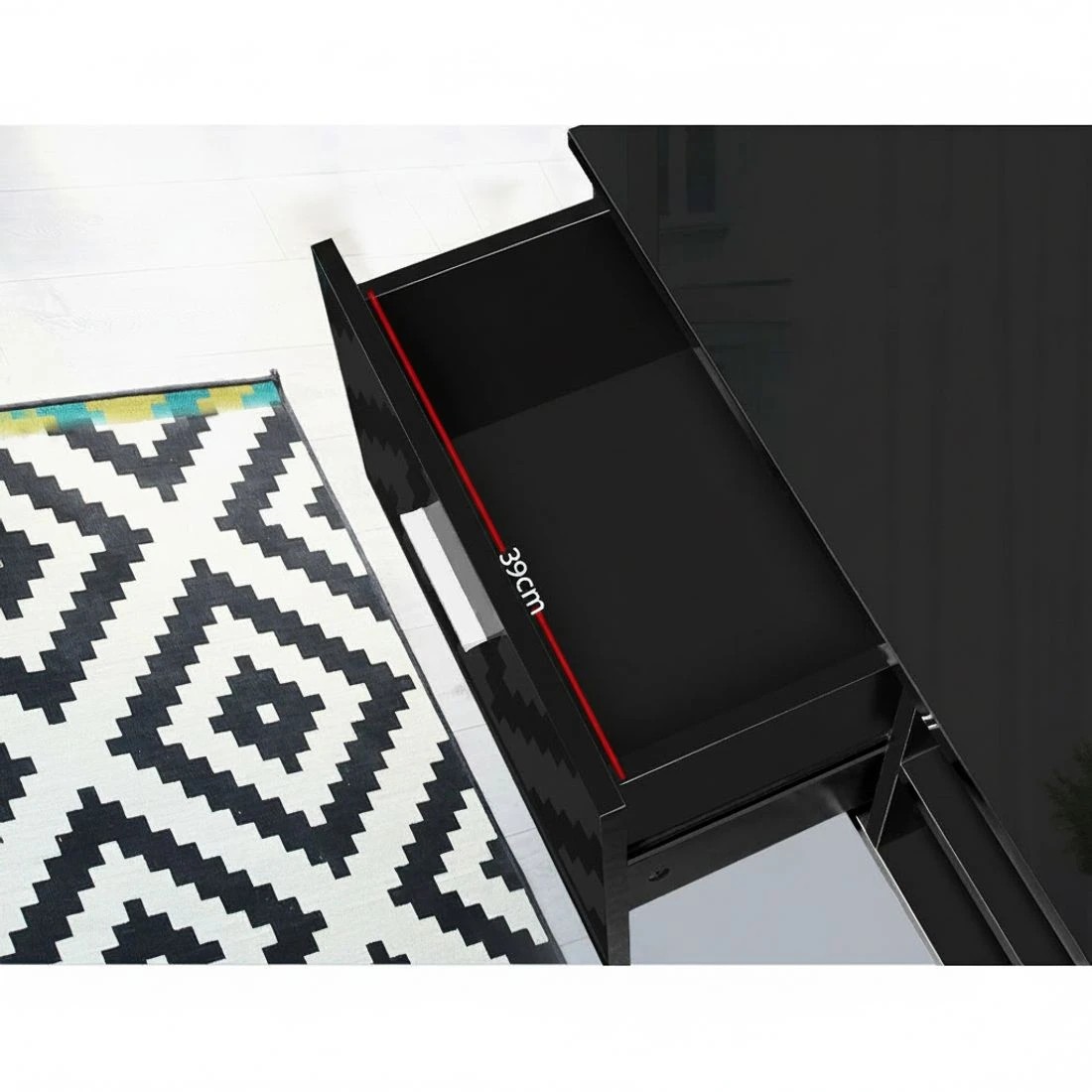 8 Artiss Entertainment Unit TV Cabinet 140cm Jim - Black, 8 of 9