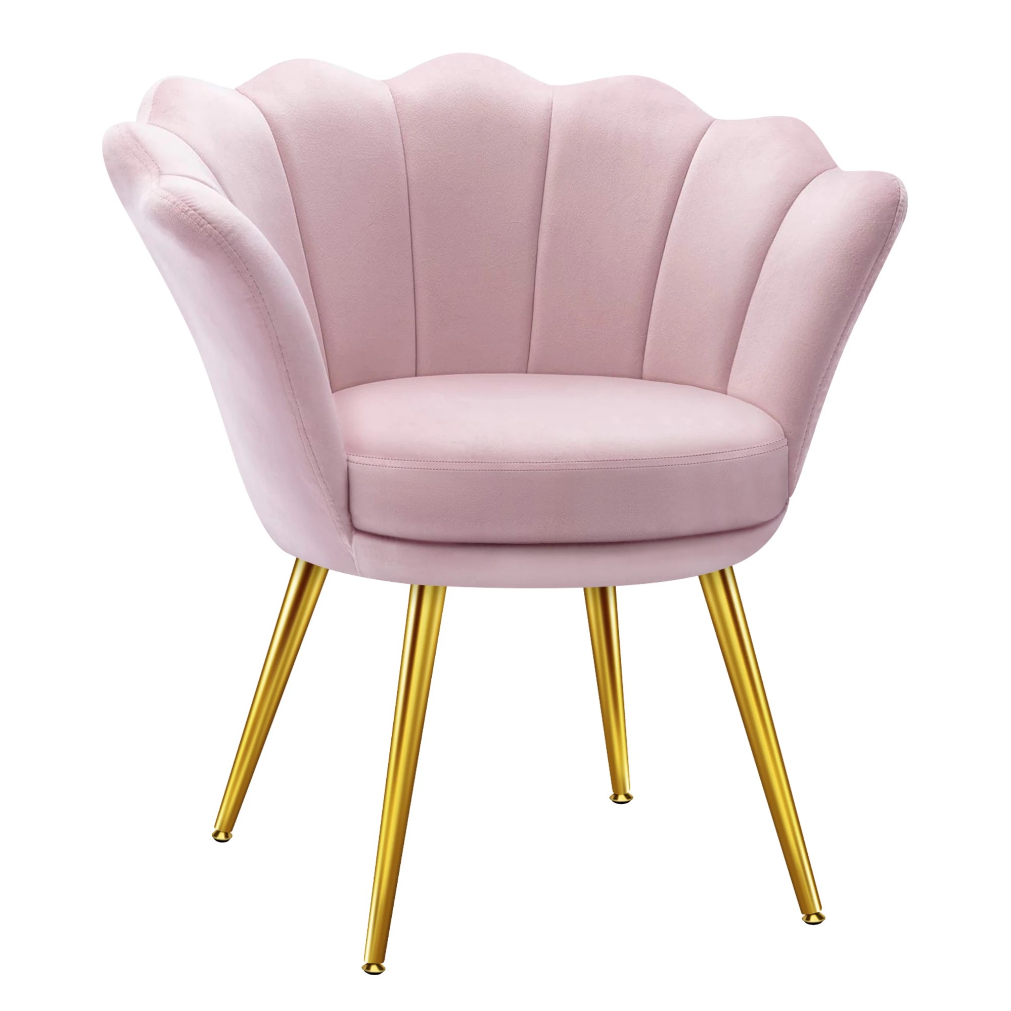 1 Alfordson Armchair Lounge Chair Upholstered Accent Chair Velvet Sofa Couch - Pink, 1 of 9