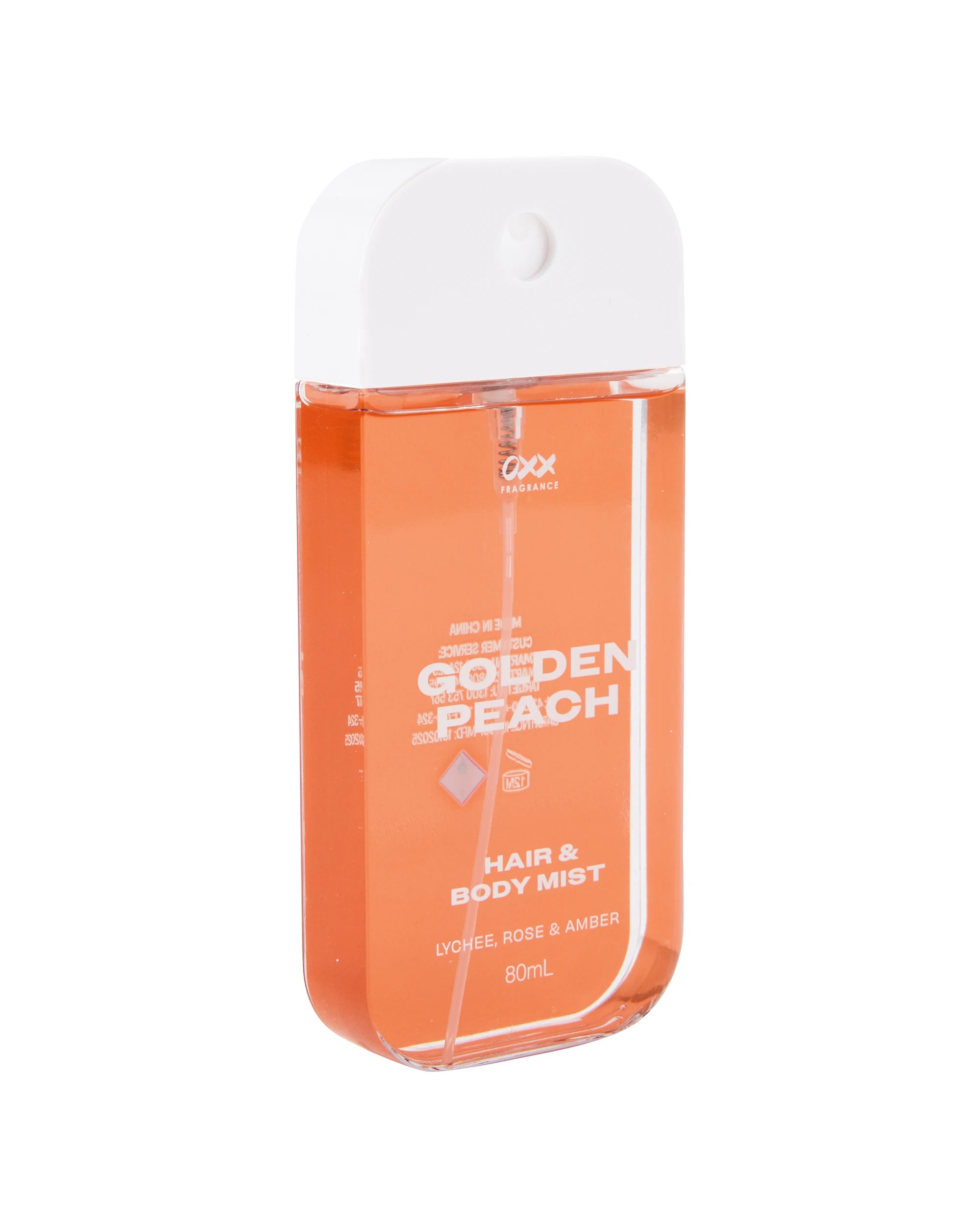 3 OXX Fragrance Golden Peach Hair and Body Mist 80ml - Lychee, Rose and Amber, 3 of 6