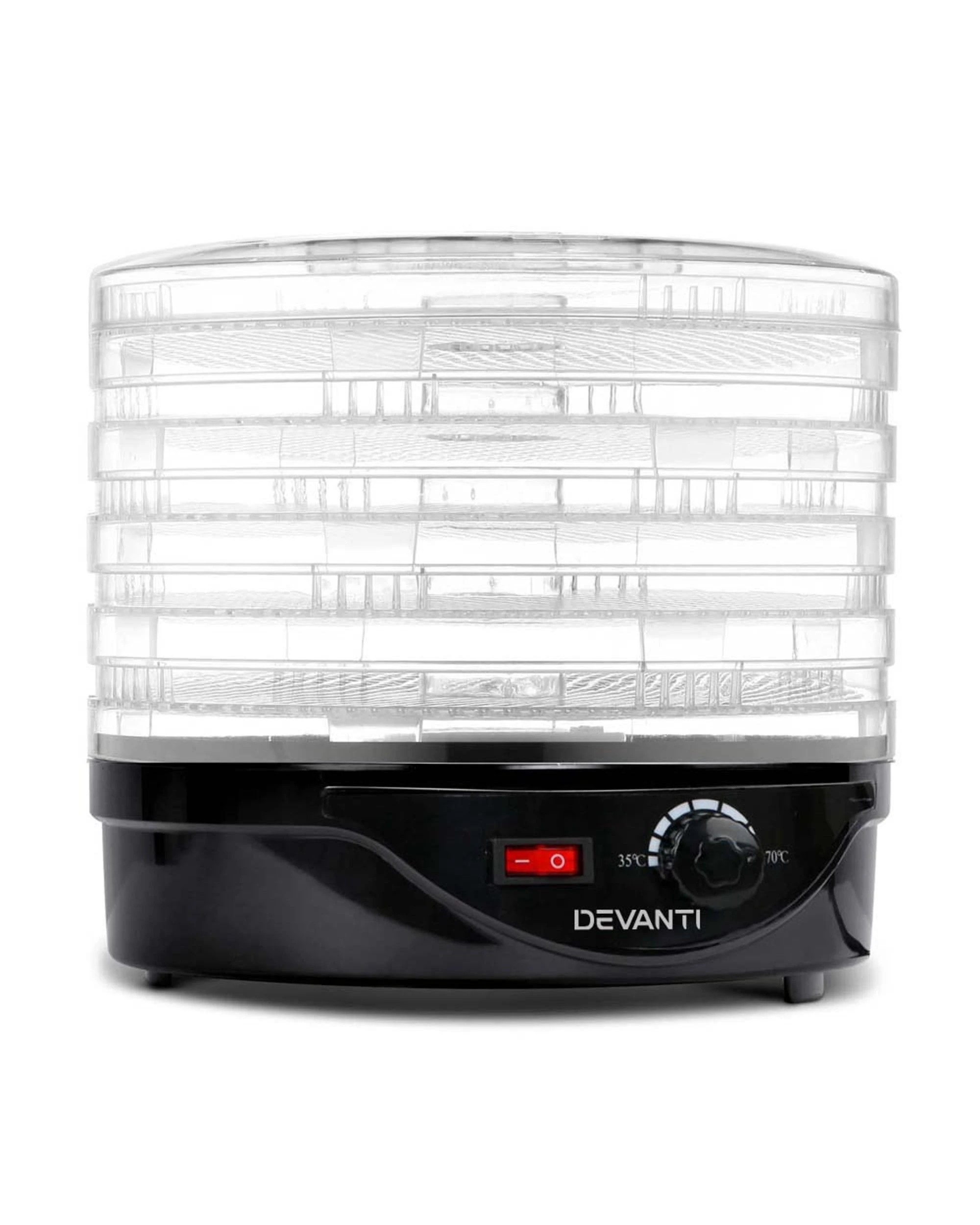 1 Devanti 5 Trays Food Dehydrator - Black, 1 of 7