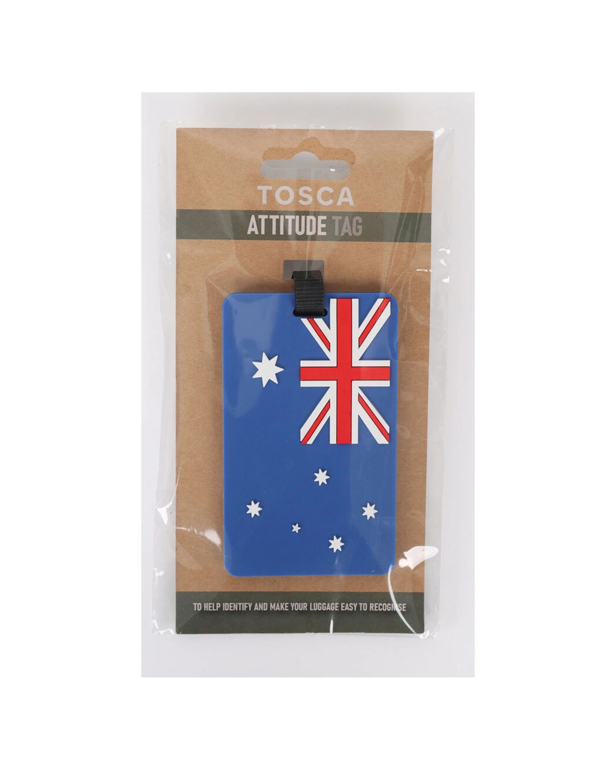 2 Tosca 6Pk Attitude Travel Luggage Suitcase Bag Tag - Australian Flag - Multi, 2 of 2