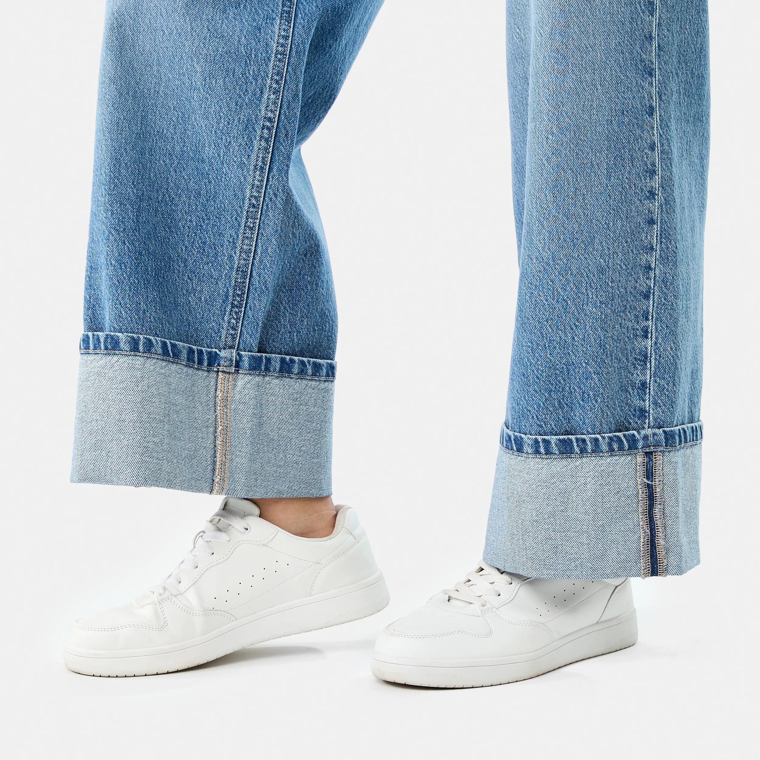 7 Cuffed Hem Jeans Light Wash, 7 of 9